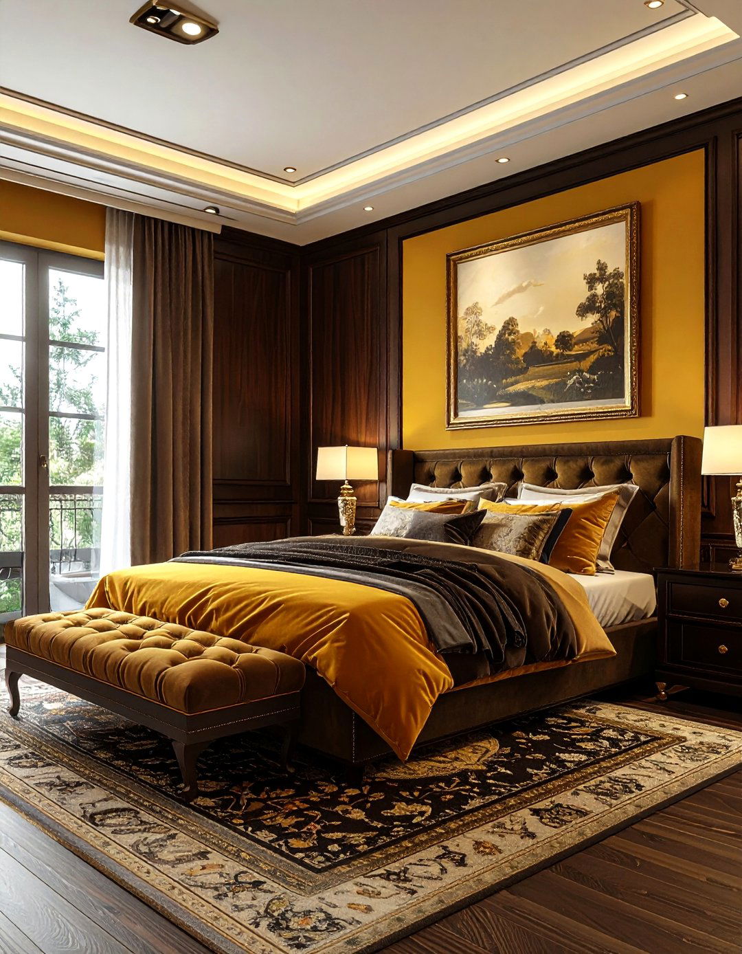Dark yellow bedroom - 30 yellow bedroom decor ideas