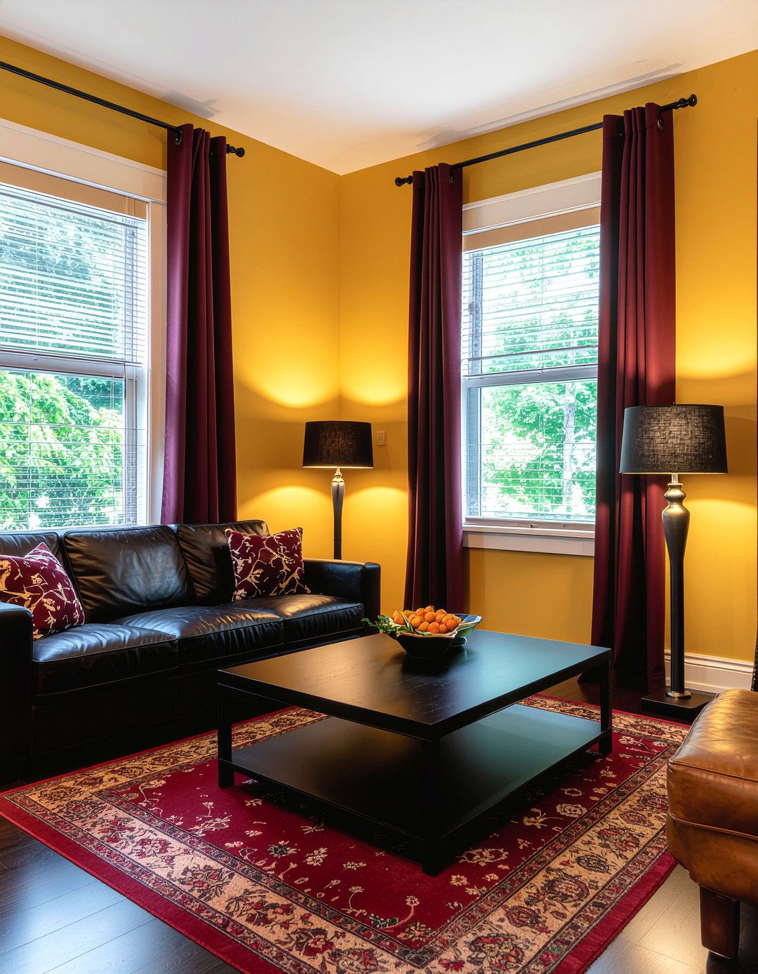 Dark yellow living room - 30 living room yellow walls