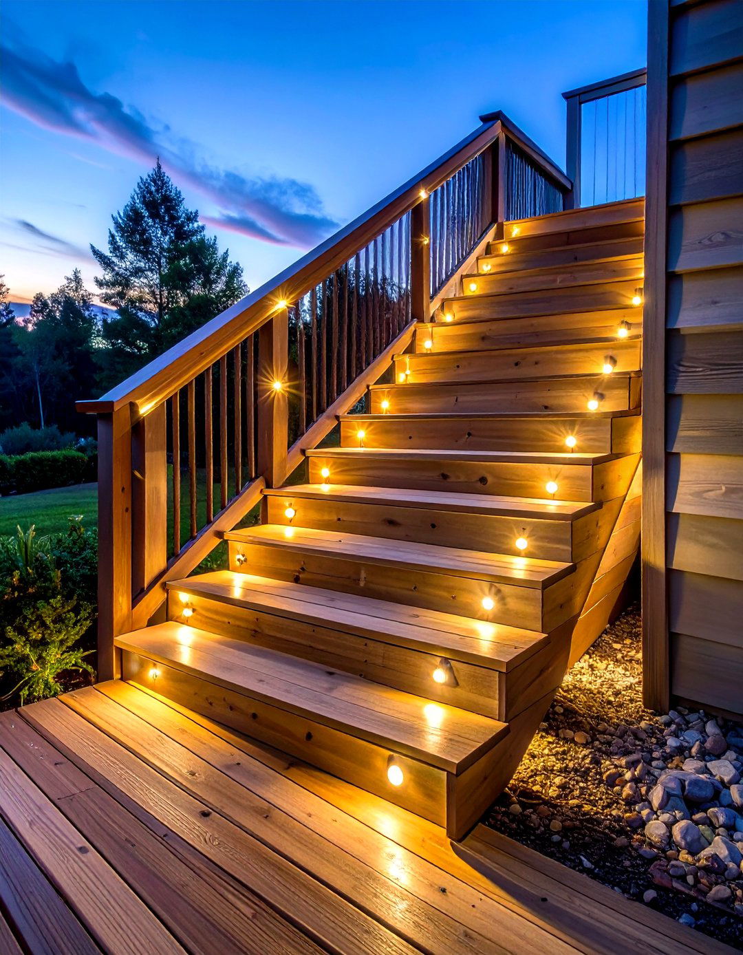 Deck Step Lights - 30 outdoor decor ideas