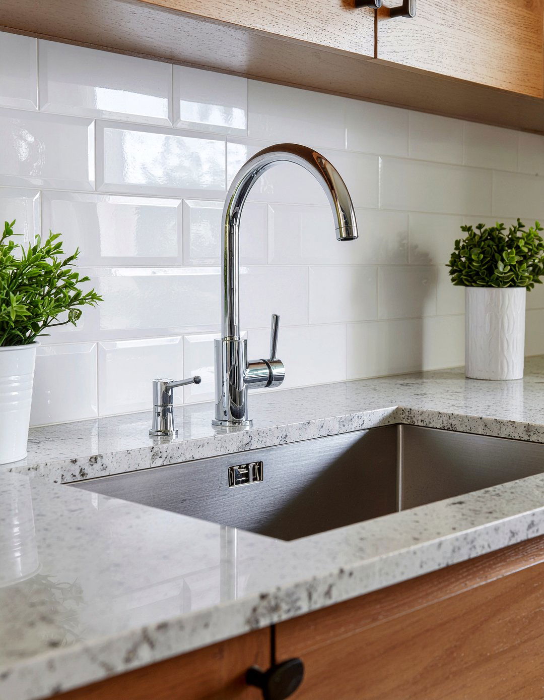 Deck mount chrome faucet - 30 chrome kitchen faucet ideas