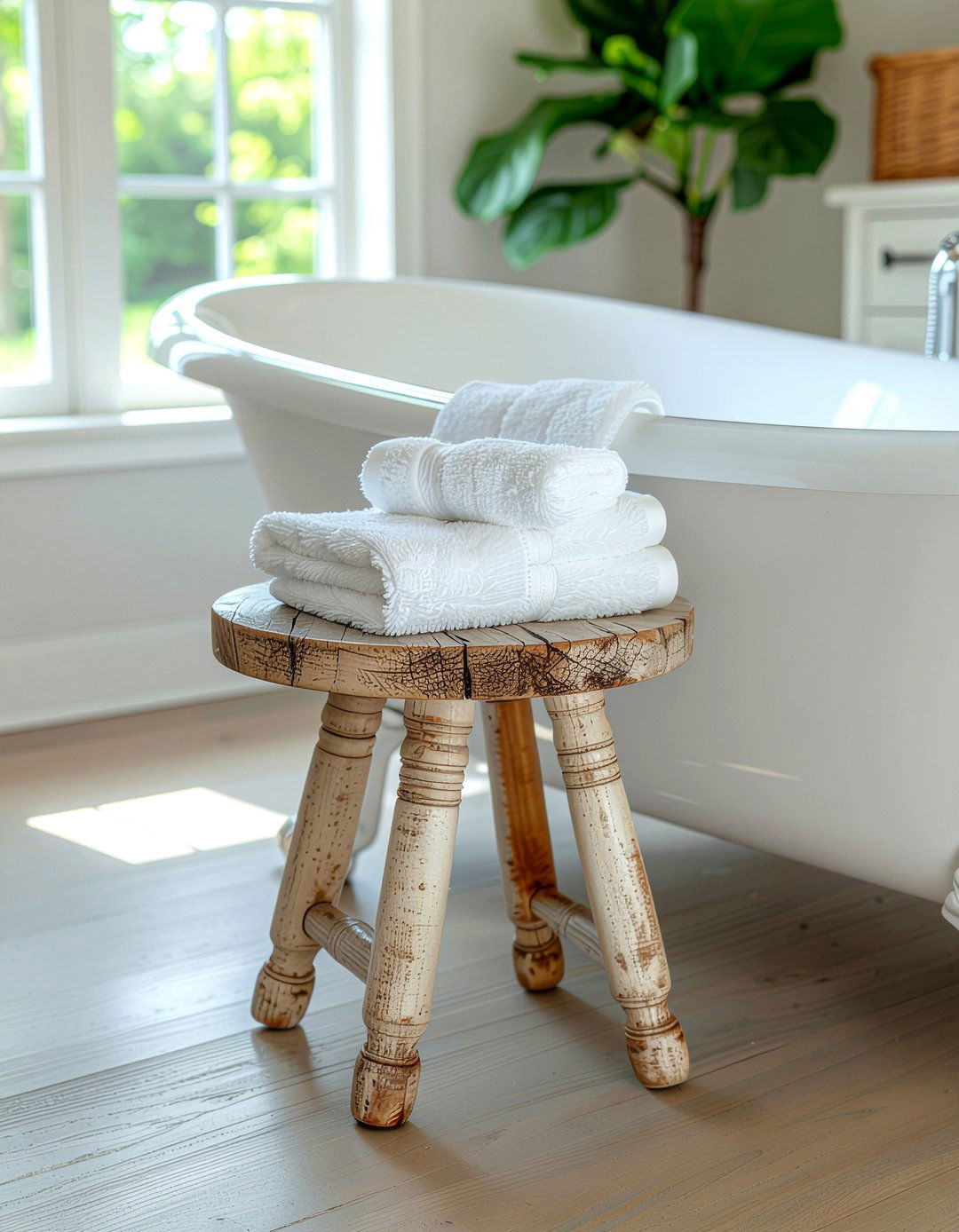 Decorative Bathroom Stool - 30 bathroom final detail ideas