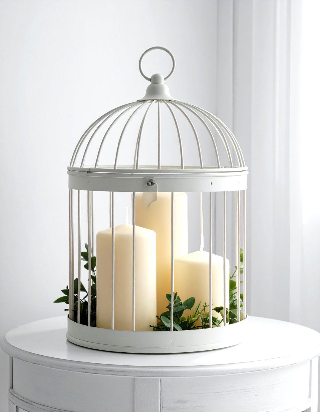 Decorative Birdcage Candles - 30 living room candle ideas