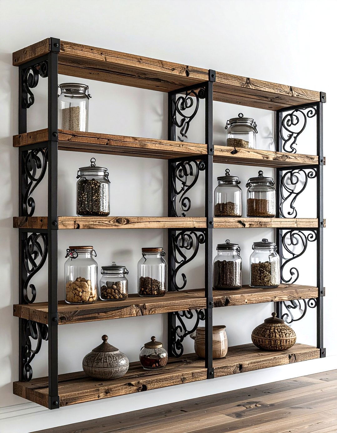 Decorative Bracket Shelves - 30 laundry room shelving ideas