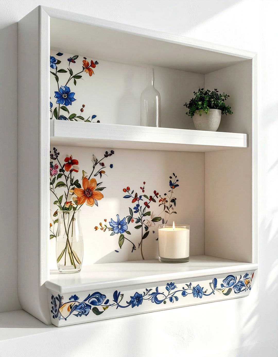 Decorative Ceramic Corner Shelf - 30 bathroom corner shelving ideas