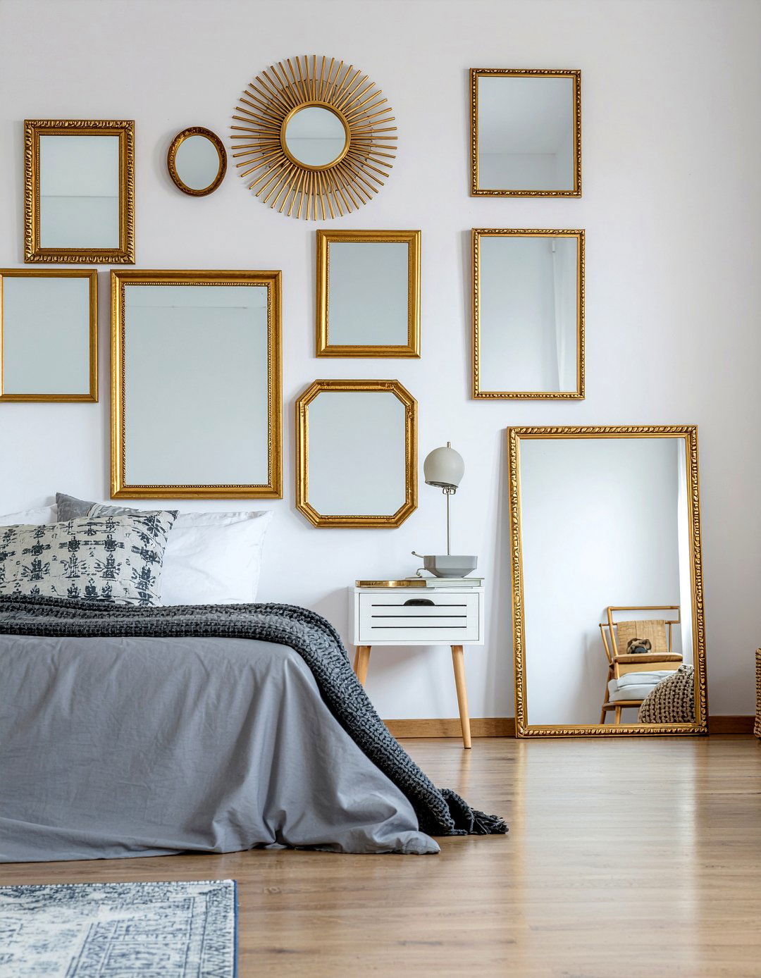 Decorative Gallery Mirror - 30 bedroom mirror ideas