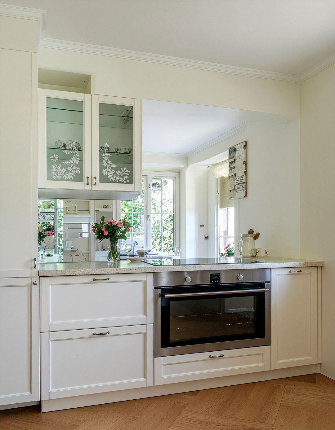 Decorative Glass Cabinet Inserts - 30 glass front kitchen cabinet ideas