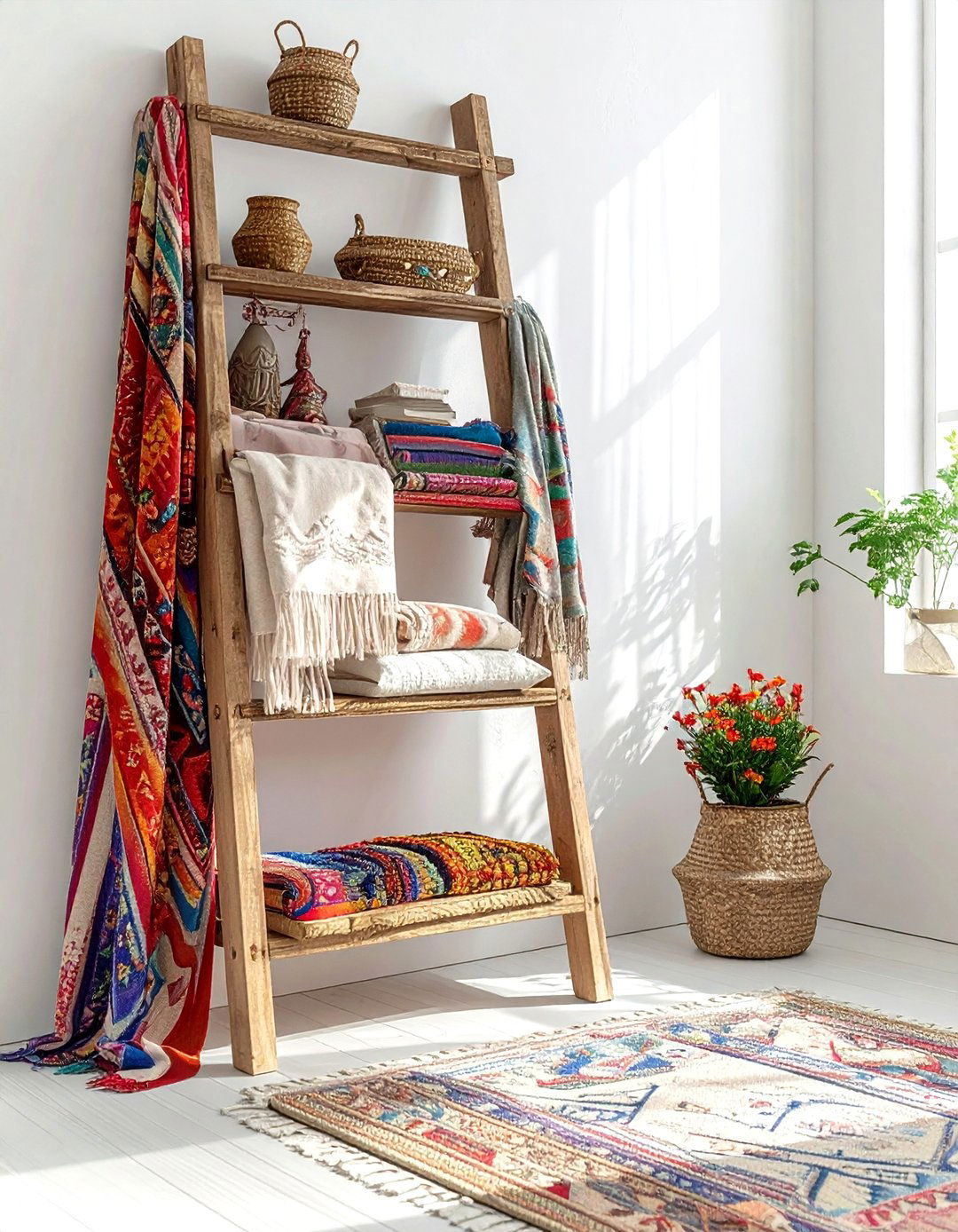 Decorative Ladder Shelf - 30 souvenir display ideas