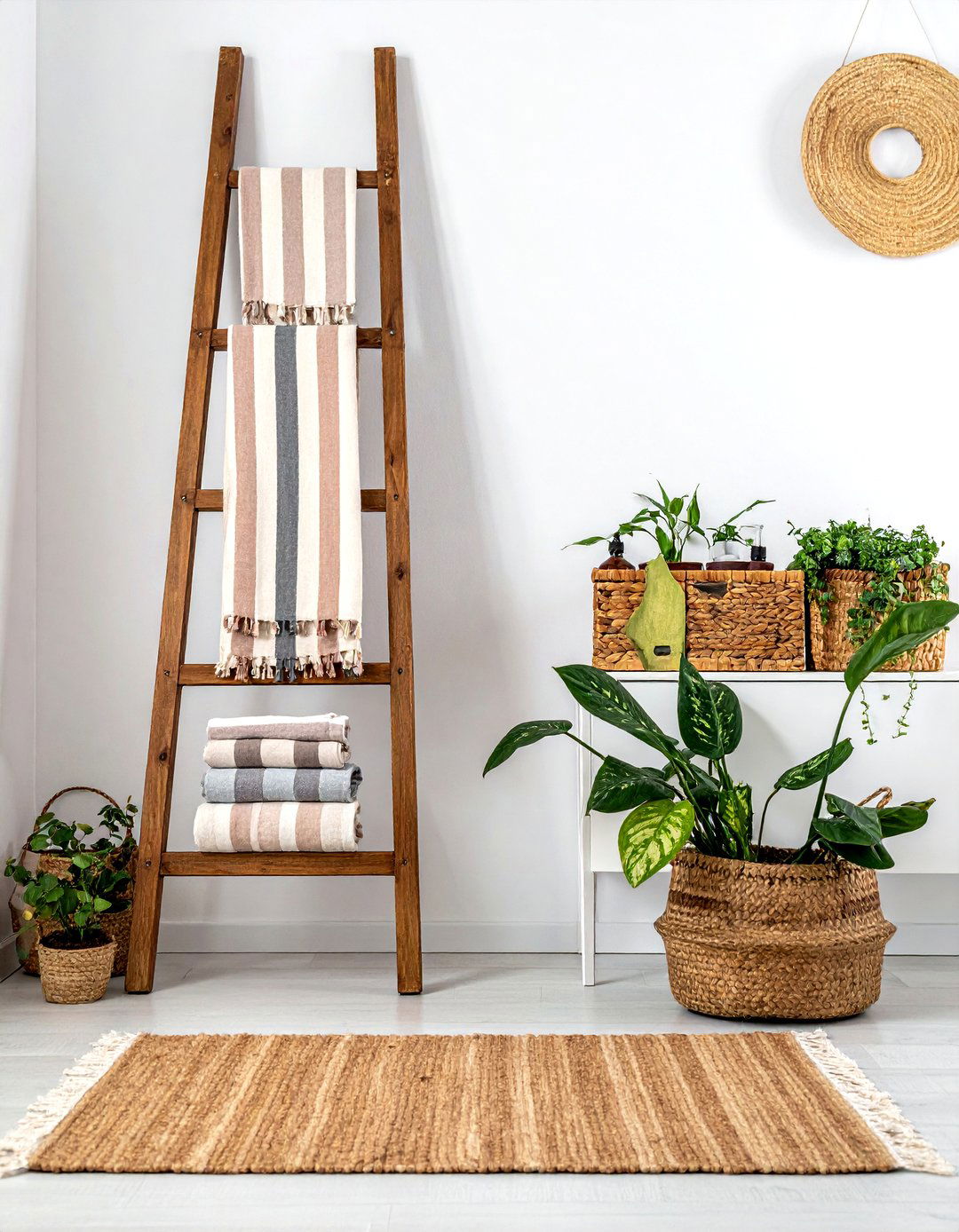 Decorative Ladder - 30 bathroom warmth ideas