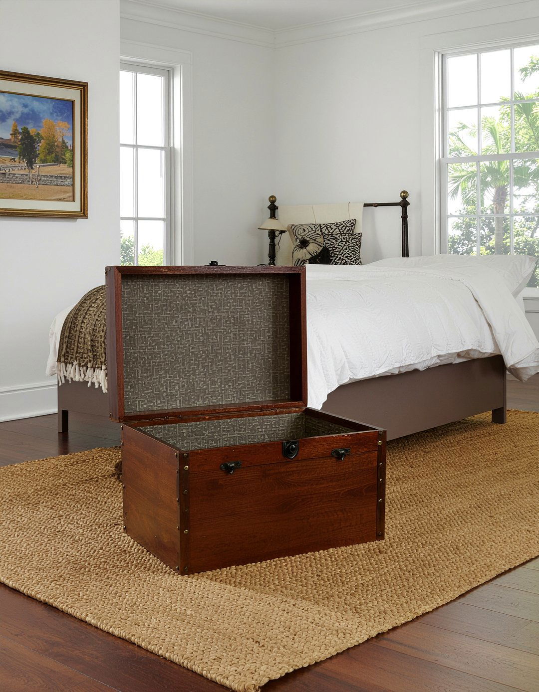 Decorative Storage Trunk - 30 bedroom dirty clothes storage ideas