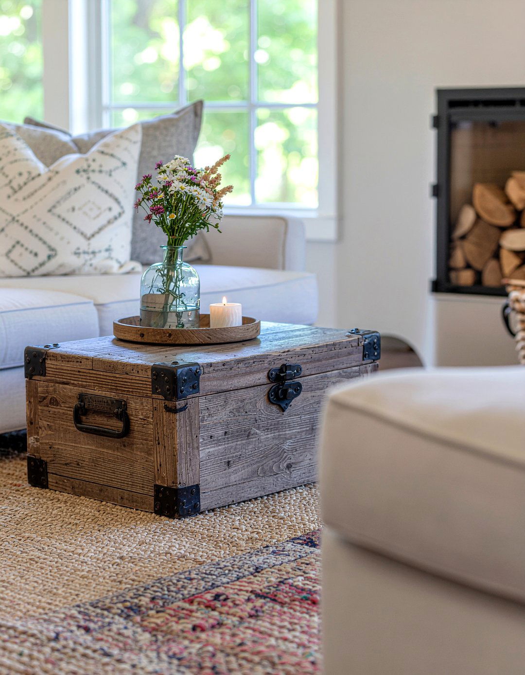 Decorative Storage Trunk - 30 no damage living room ideas