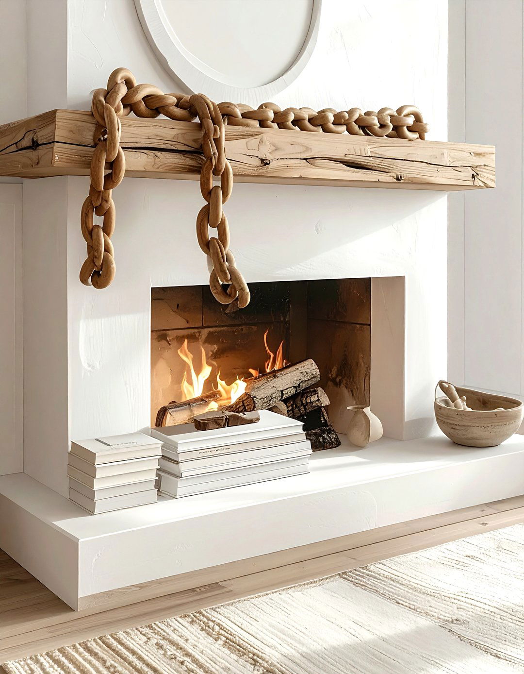 Decorative Wooden Links - 30 mantel arrangement ideas