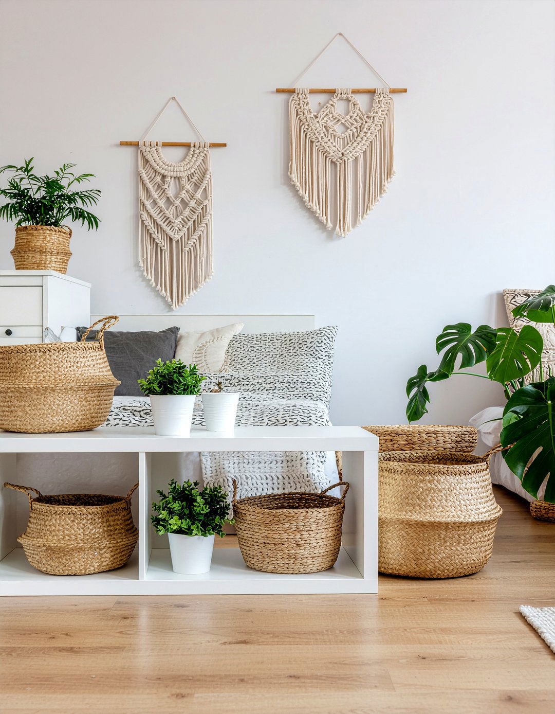 Decorative Woven Baskets - 30 bedroom storage cubes