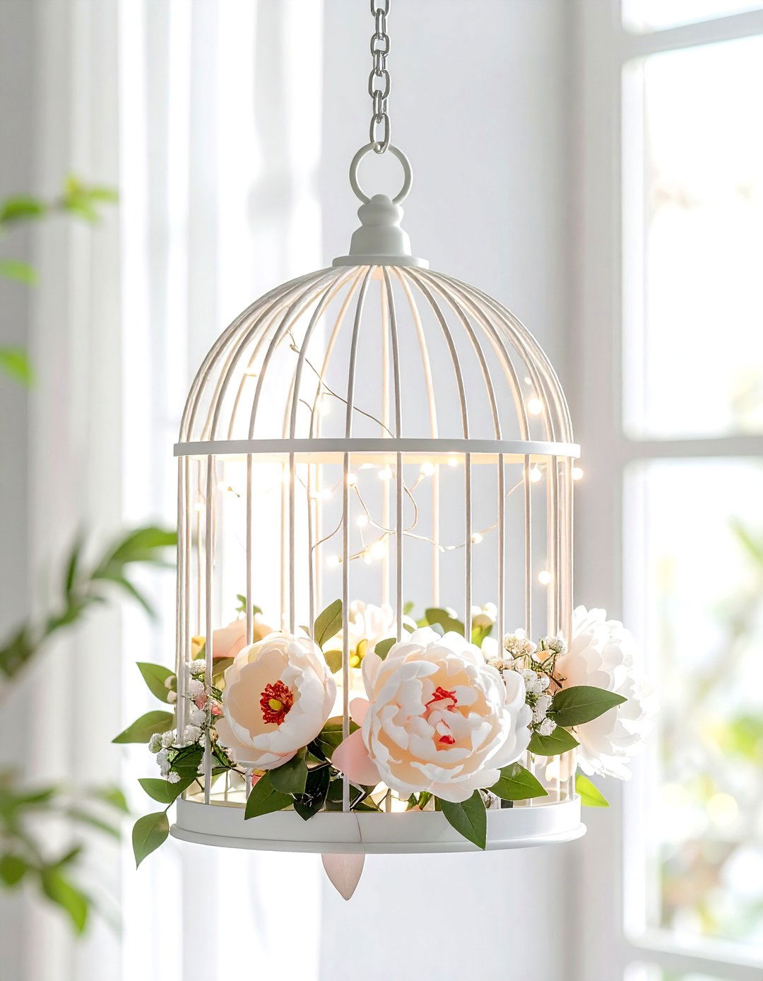 Decorative birdcage chandelier - 30 repurposed decor ideas