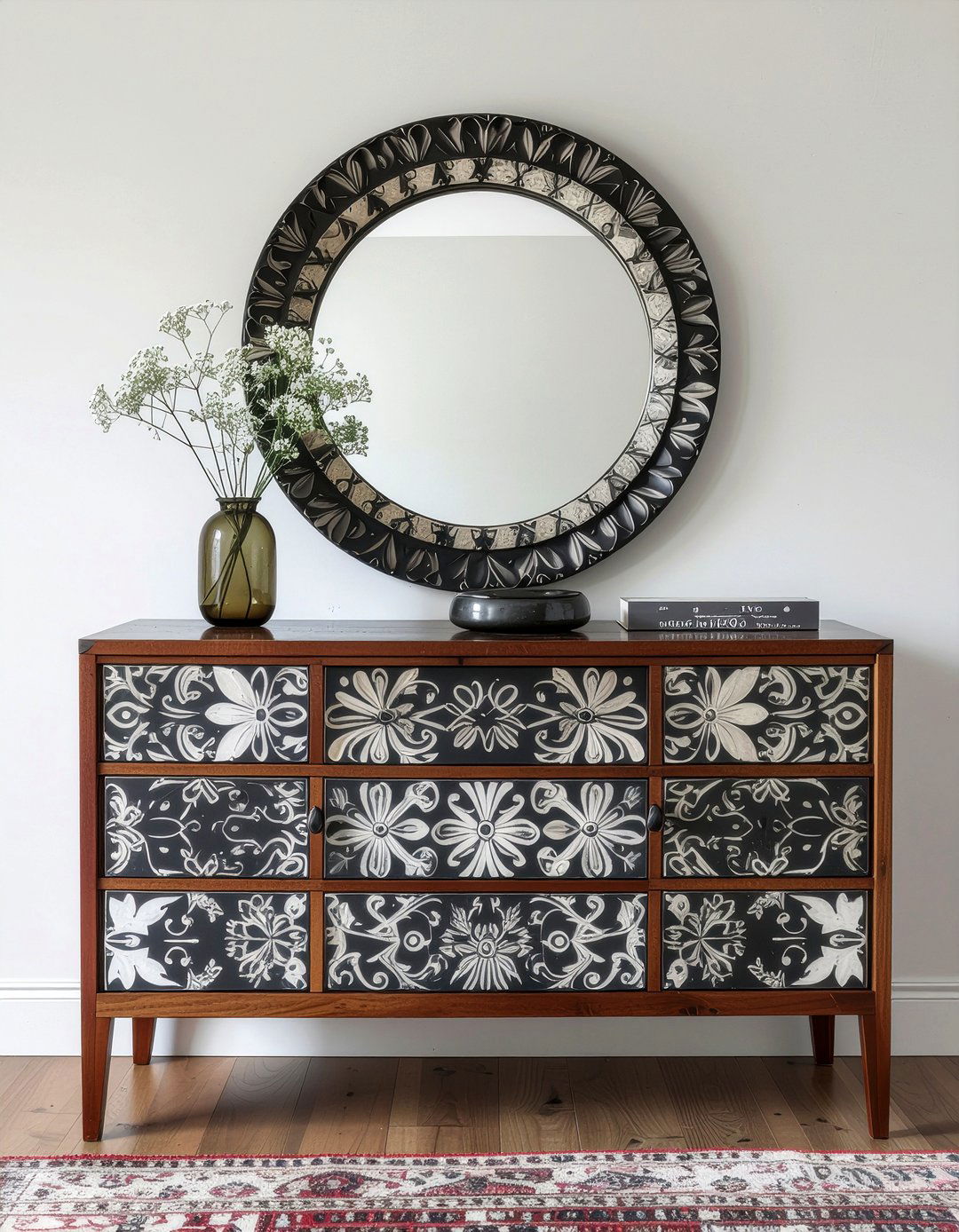 Decorative bone inlay mirror - 30 bedroom wall mirrors