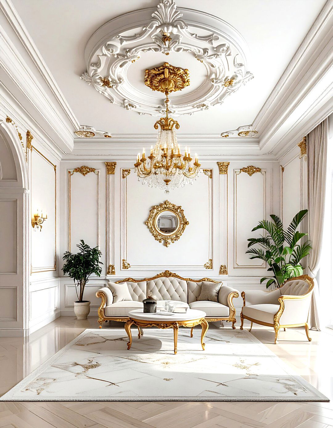 Decorative ceiling medallions - 30 living room textured ceiling ideas