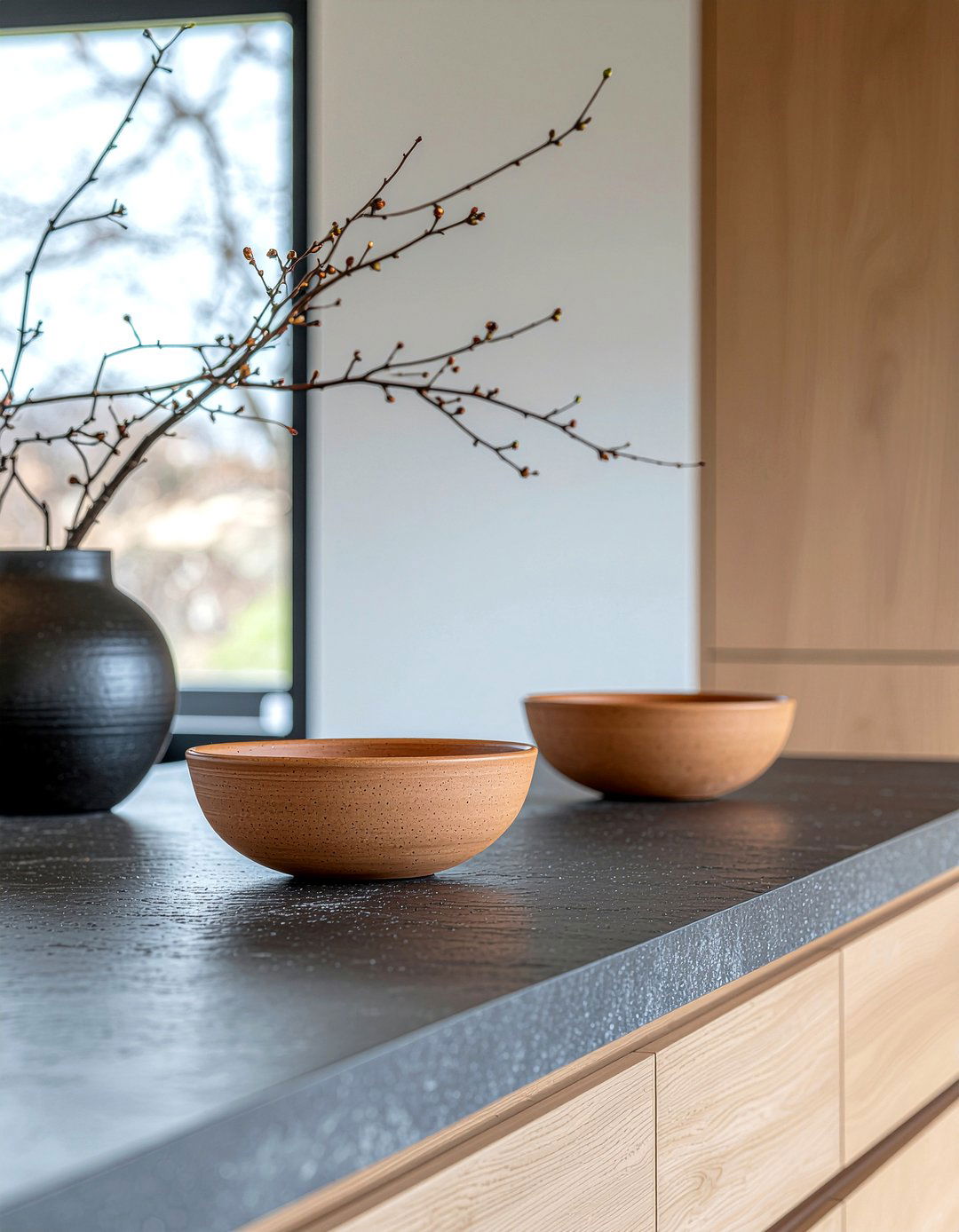 Decorative ceramic bowls - 30 kitchen layering ideas