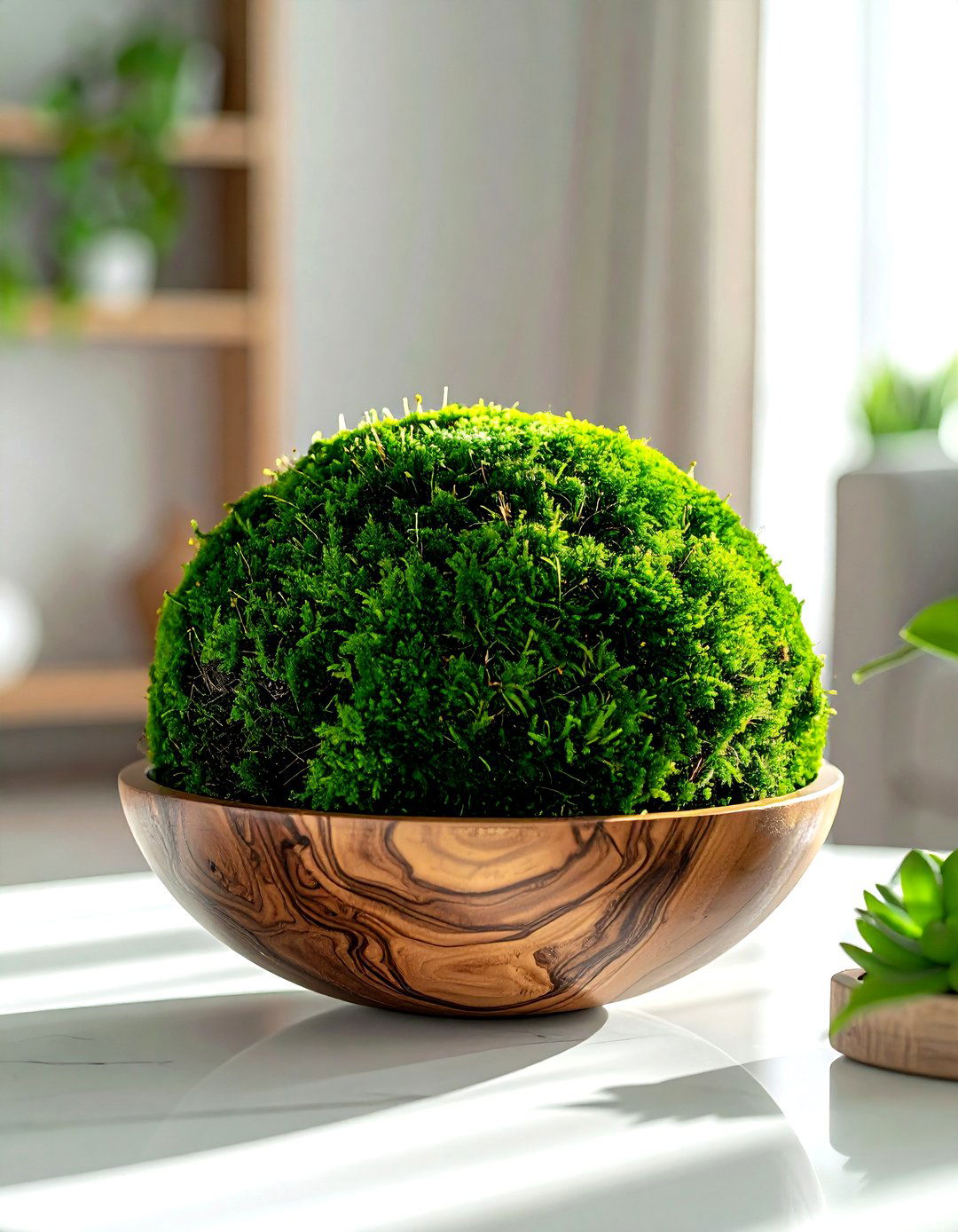 Decorative moss ball - 30 sphere decor ideas