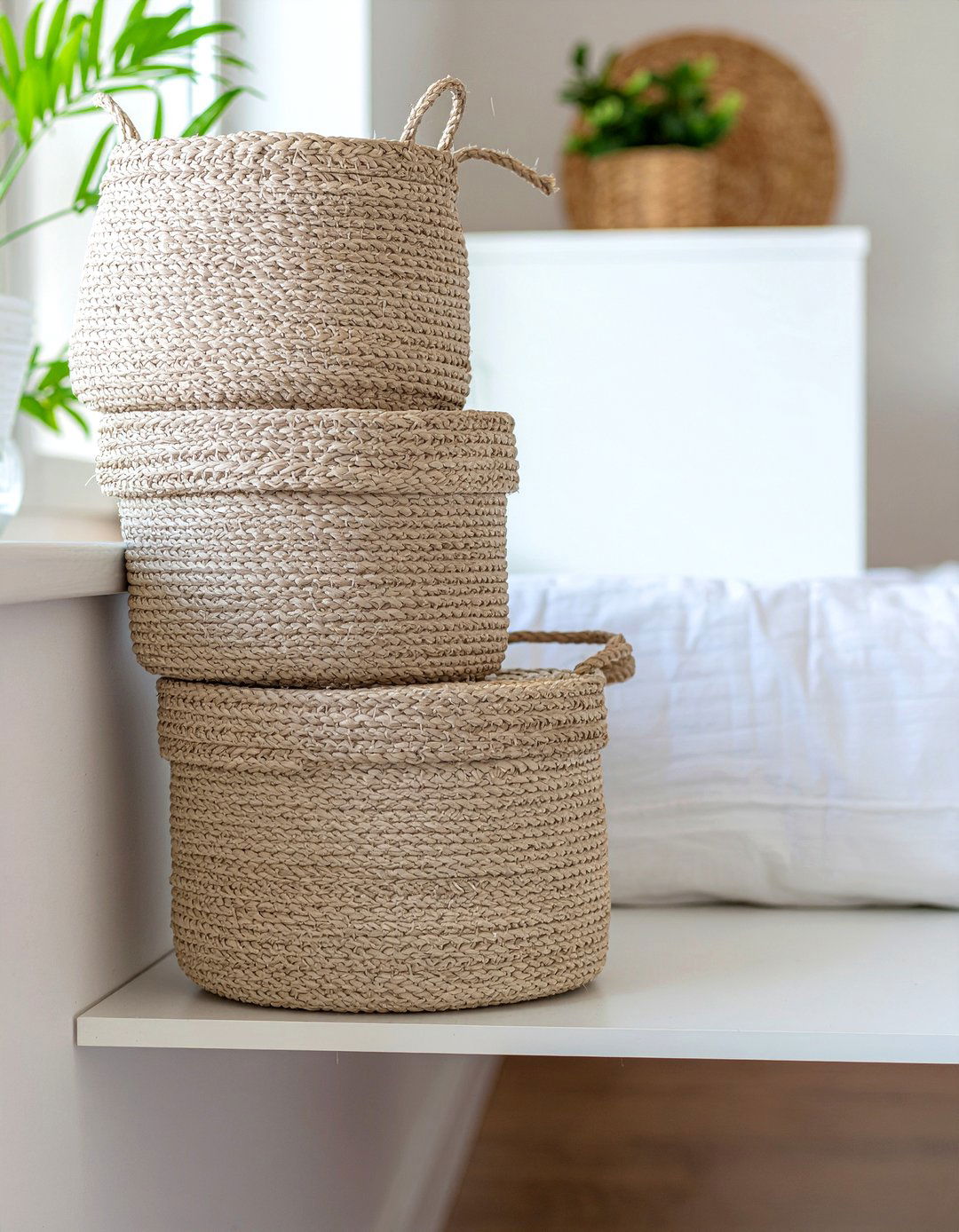 Decorative storage baskets - 30 renter bedroom ideas