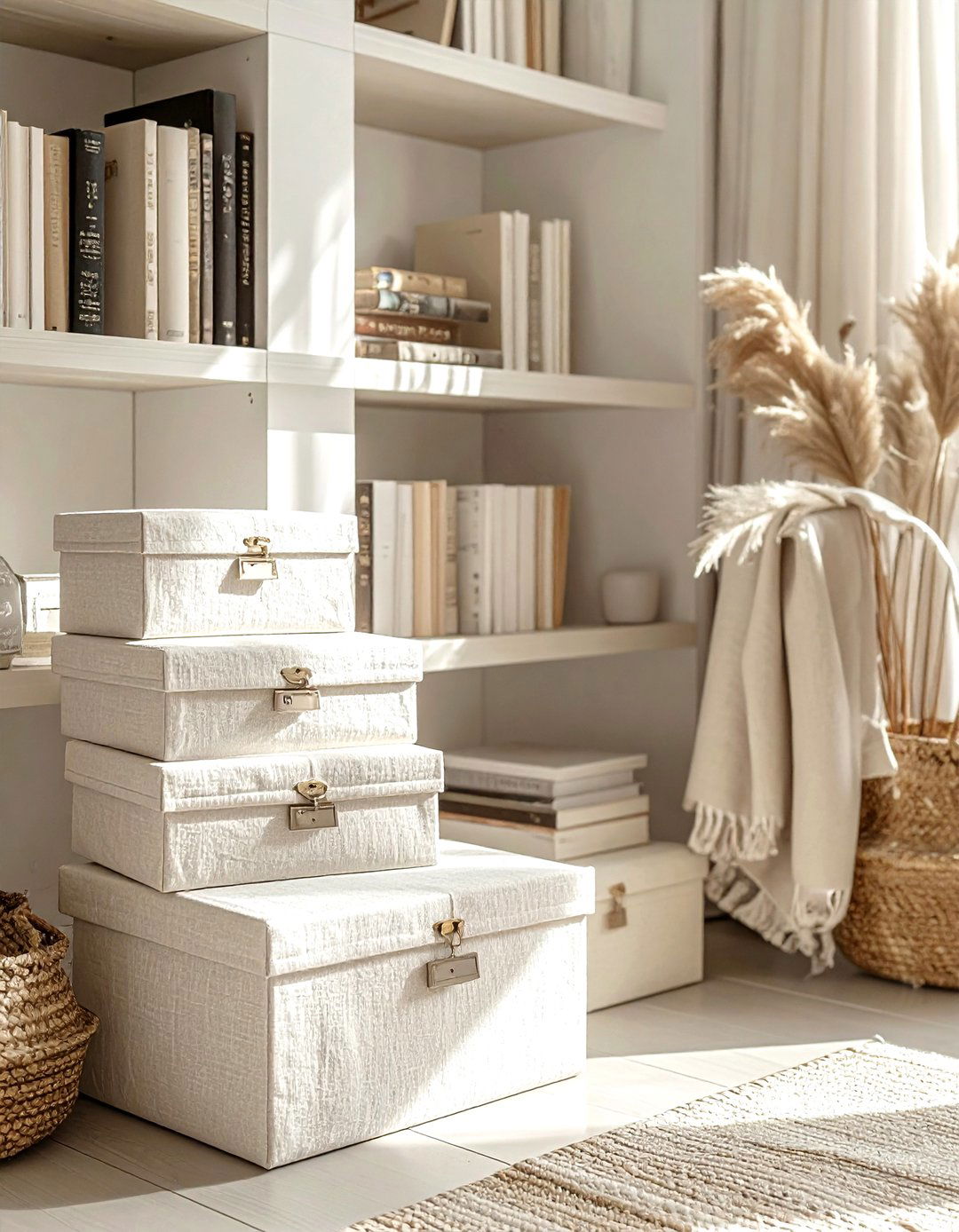 Decorative storage boxes - 30 living room storage hacks