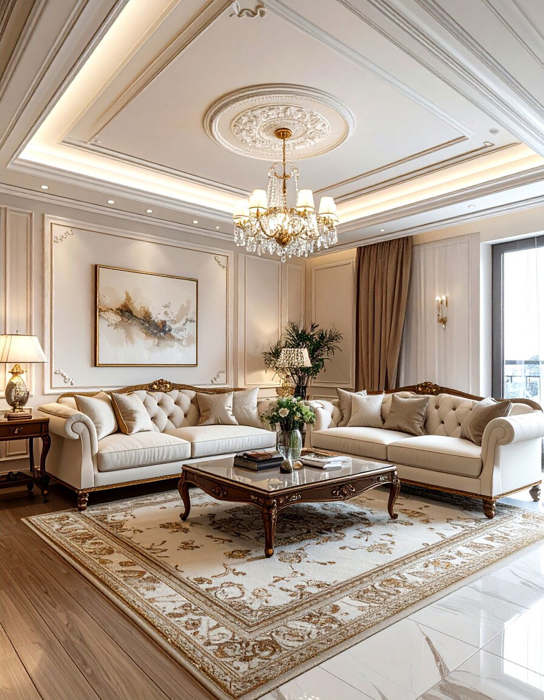 Decorative tin ceiling border - 30 living room tin ceiling ideas