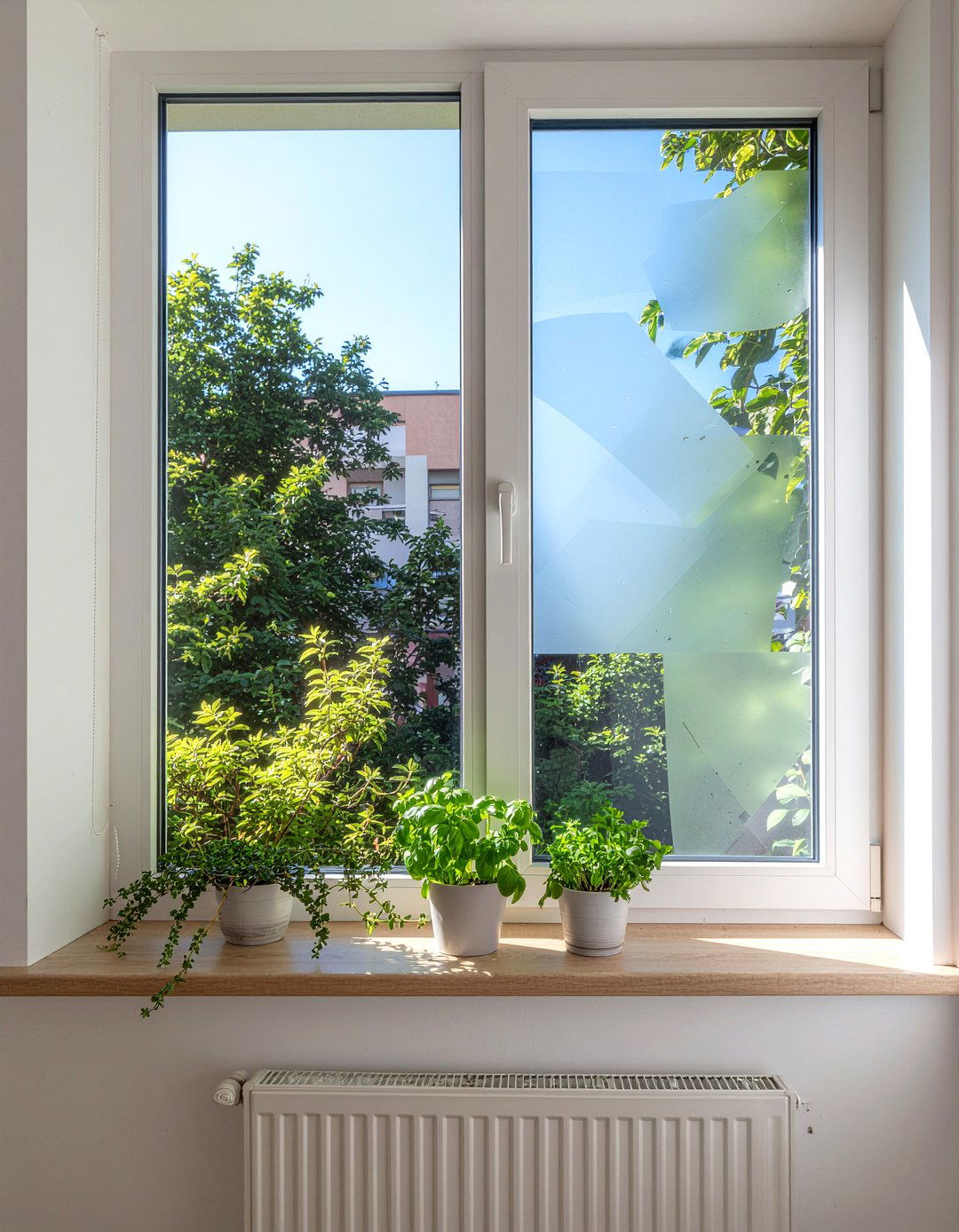 Decorative window film - 30 renter living room ideas