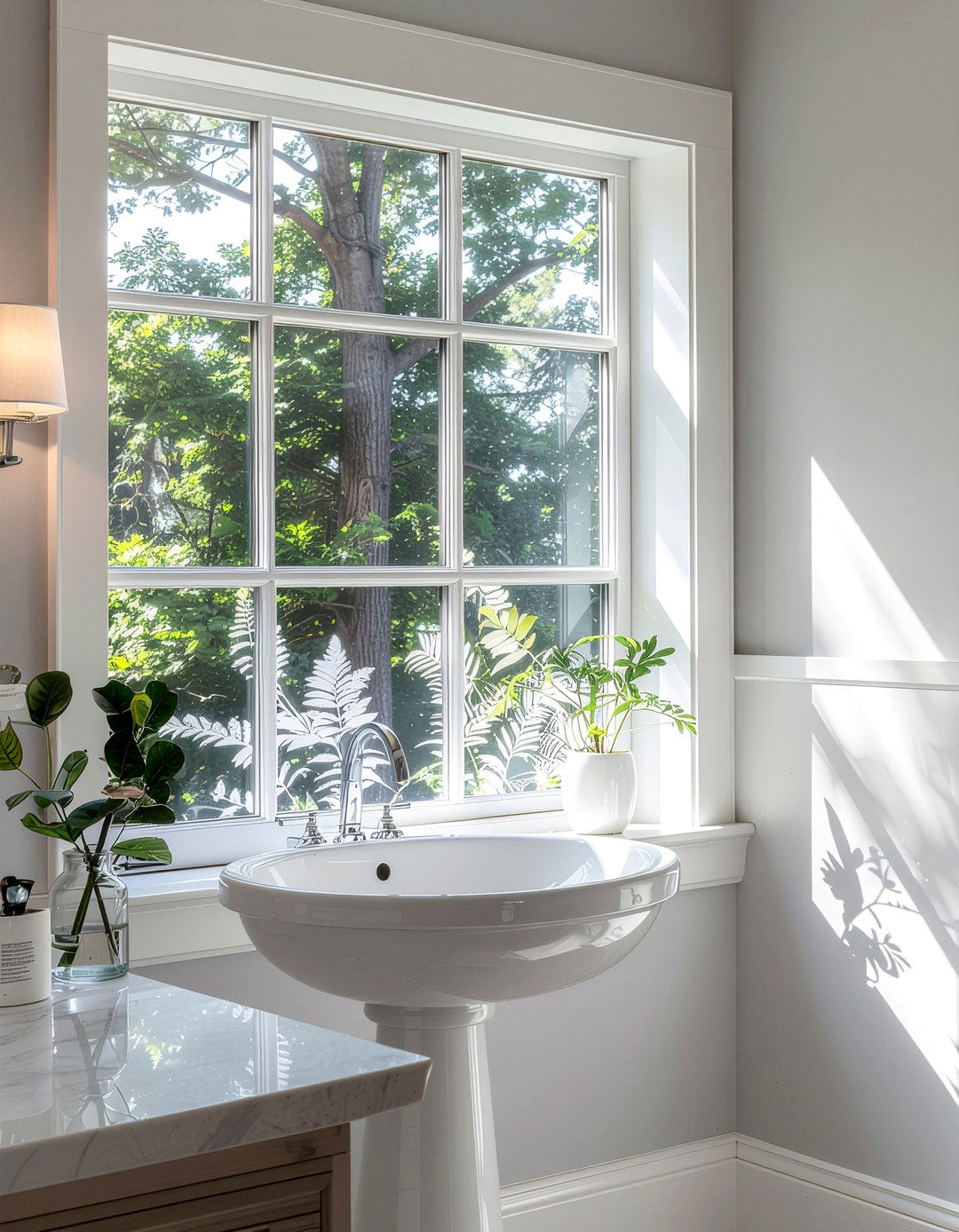 Decorative window film bathroom - 30 bathroom privacy window ideas