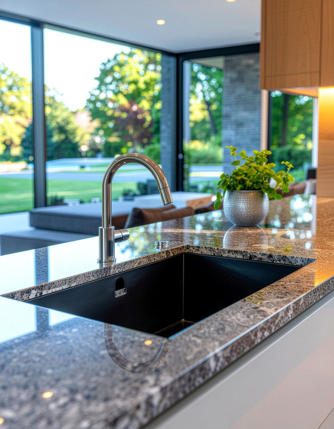 Deep Bowl Granite Composite Sink Contemporary Kitchen - 30 granite composite sink kitchen ideas