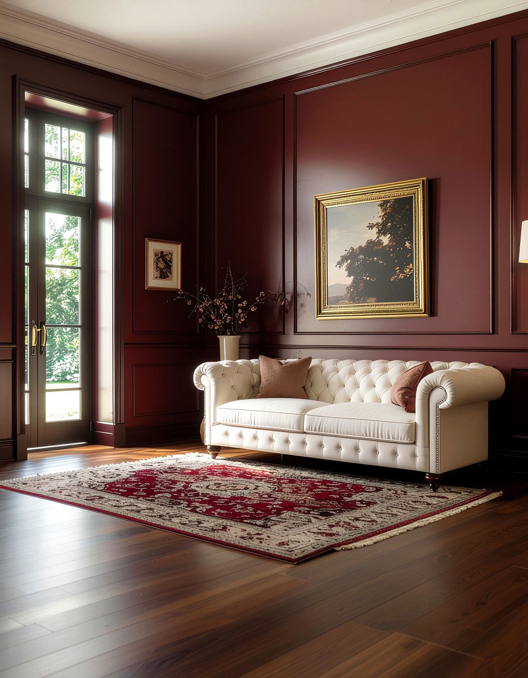 Deep Burgundy Wall - 30 Elle Decor ideas