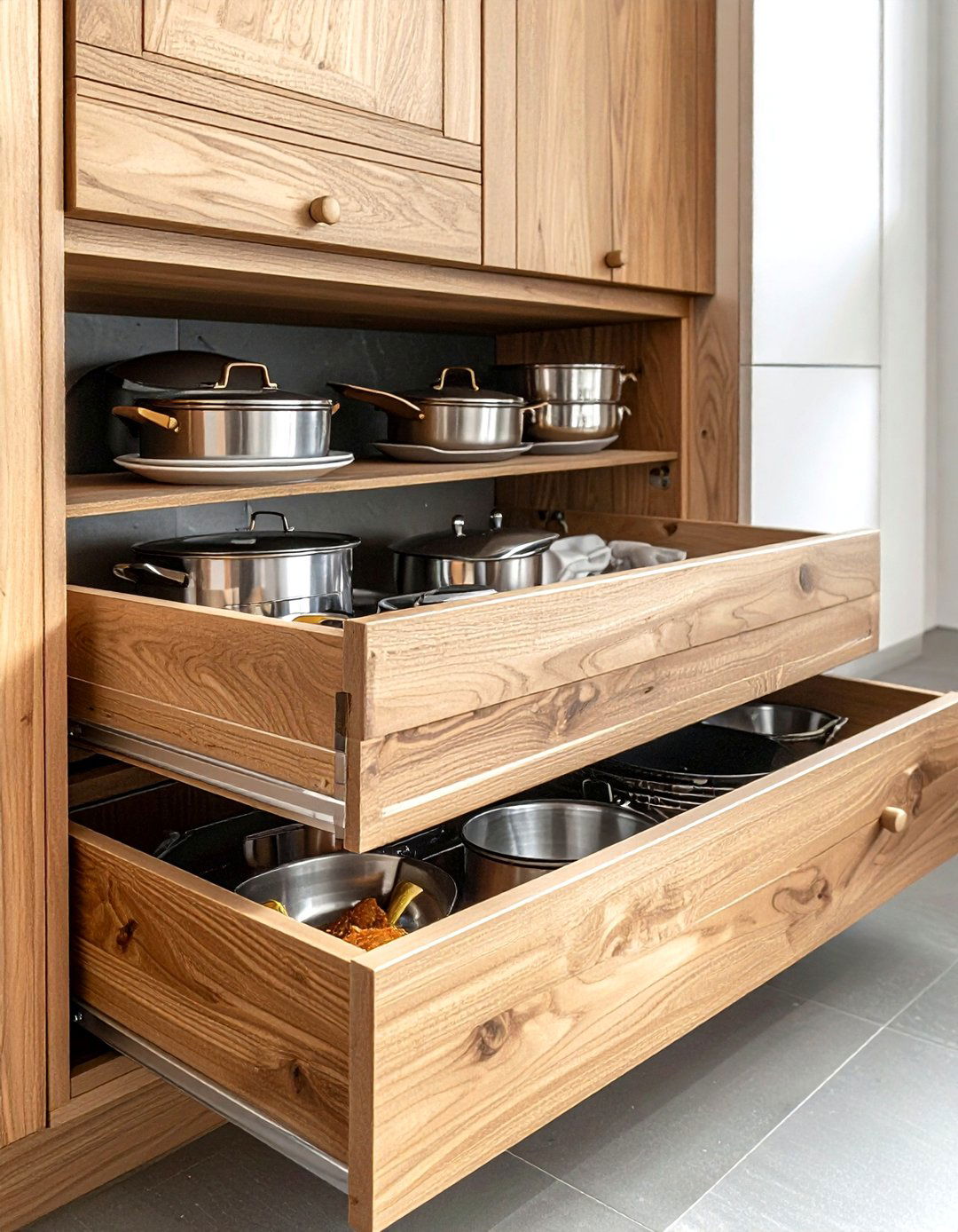 Deep Cabinet Drawer - 30 kitchen closet organization