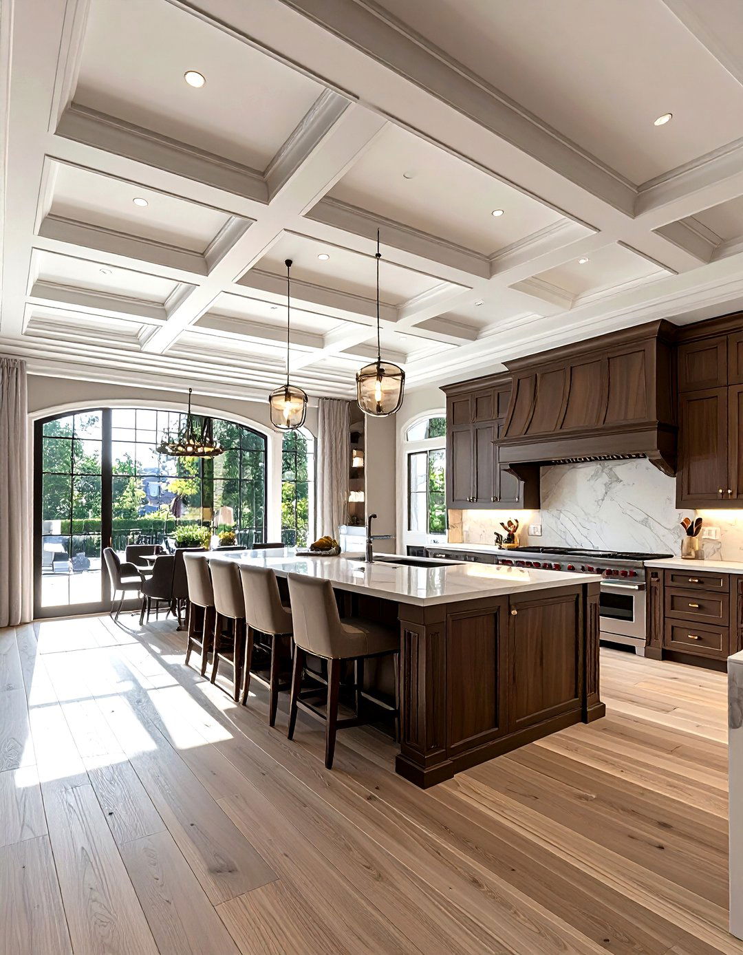 Deep Coffered Ceiling - 30 kitchen coffered ceiling ideas