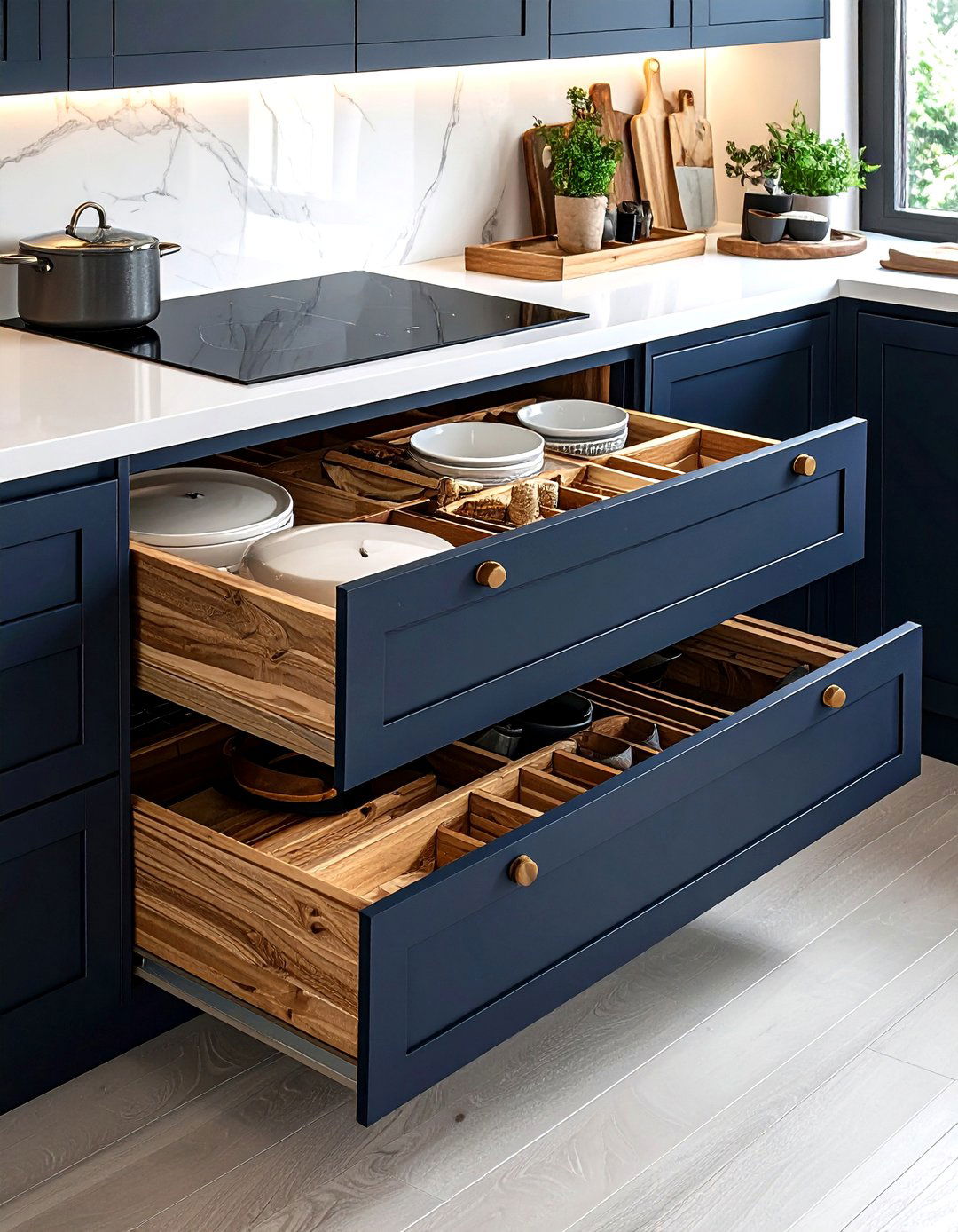 Deep Drawer Divider - 30 efficient kitchen ideas