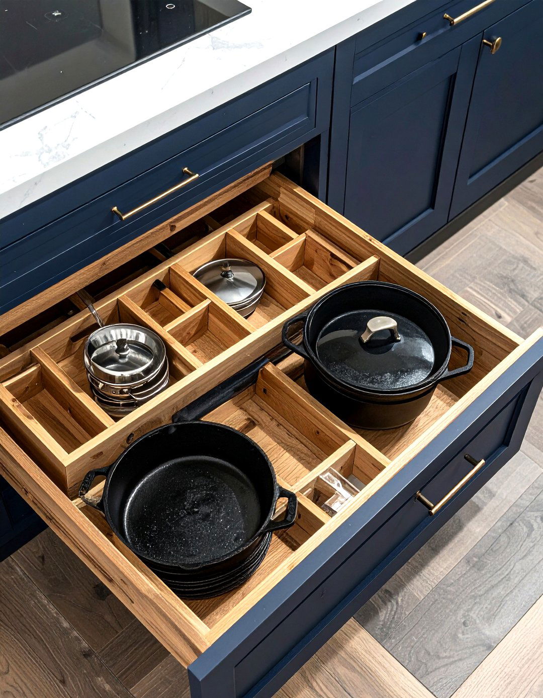 Deep Drawer Pot Storage - 30 kitchen storage solutions
