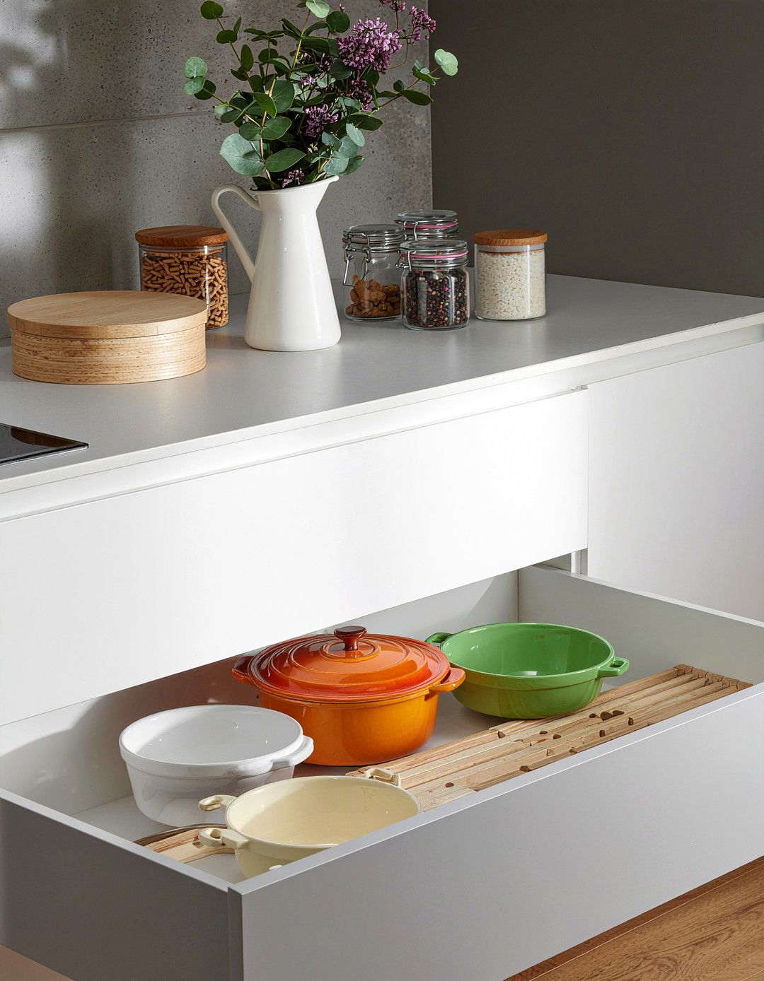 Deep Drawer With Slots - 30 baking sheet storage kitchen ideas