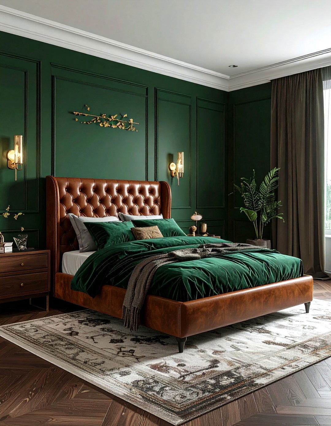 Deep Green Bedroom - 30 trendy decor ideas