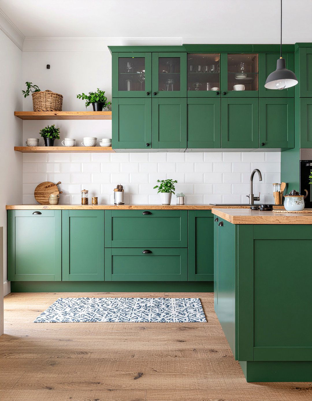 Deep Green Kitchen Cabinets - 30 green kitchen design ideas