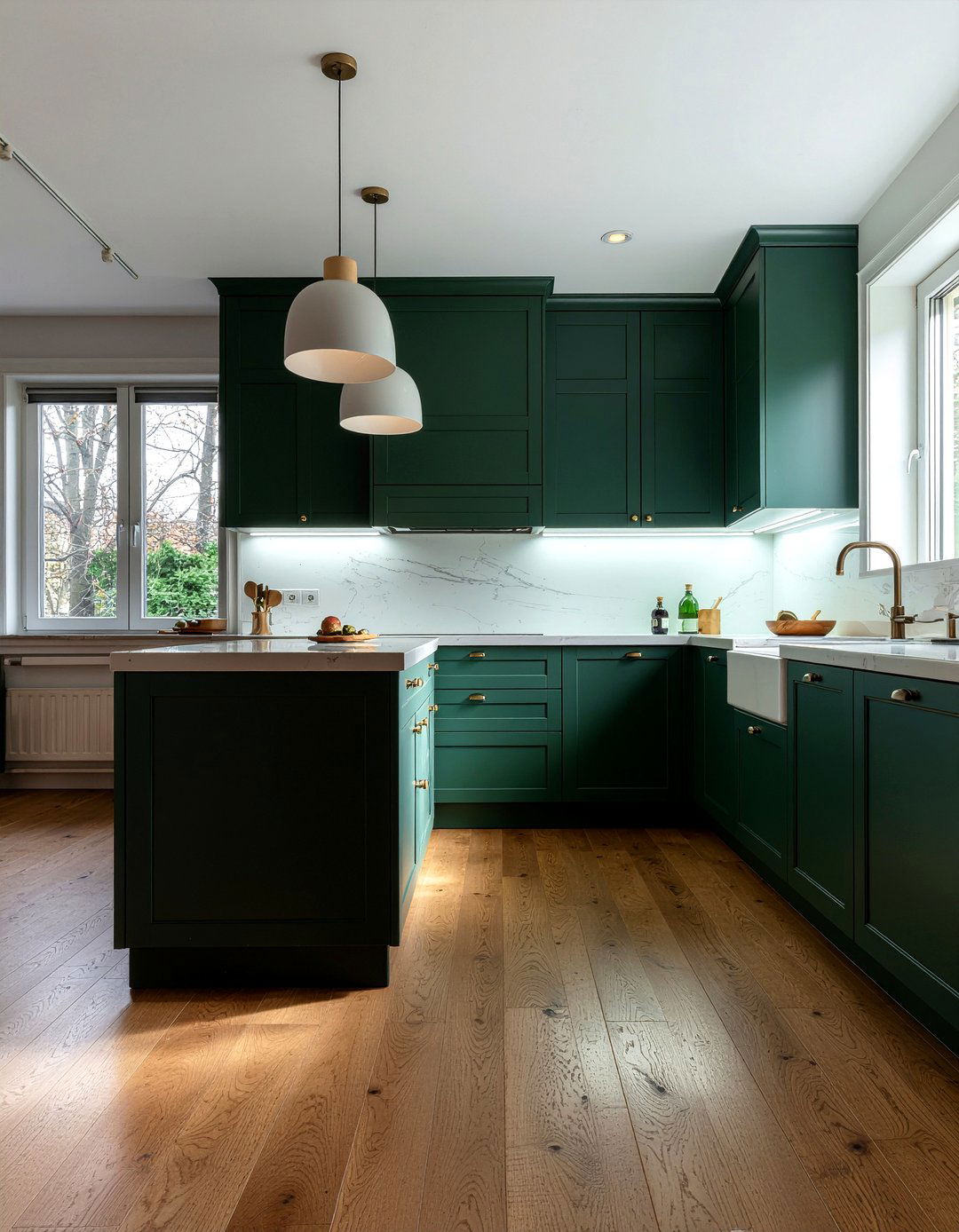 Deep Green Kitchen - 30 green kitchen ideas