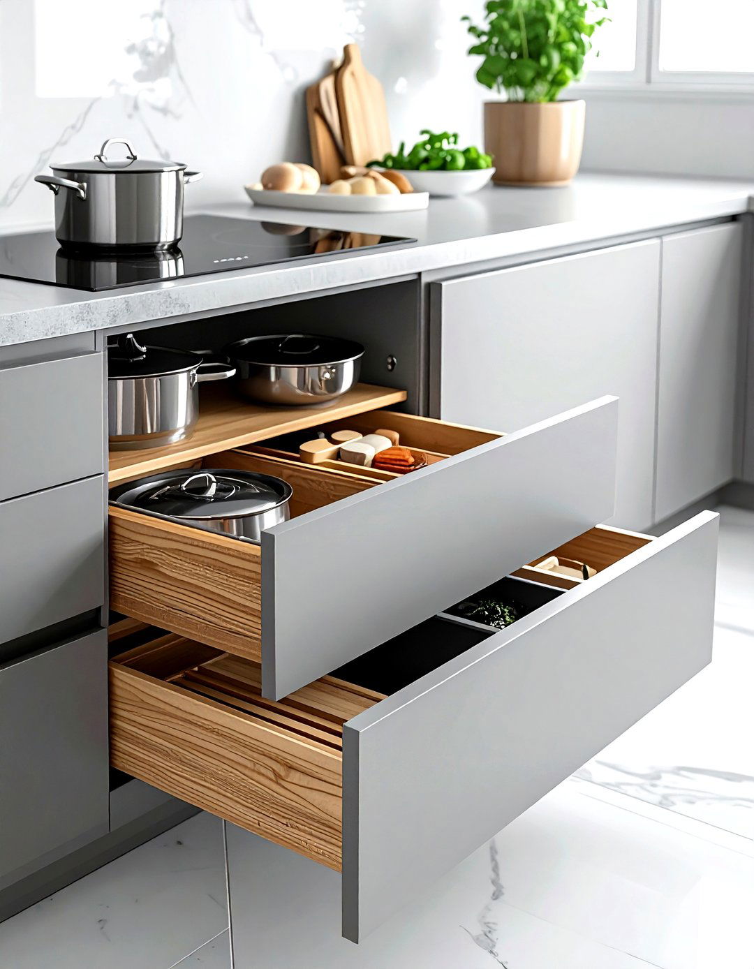 Deep Kitchen Drawer - 30 kitchen workflow ideas