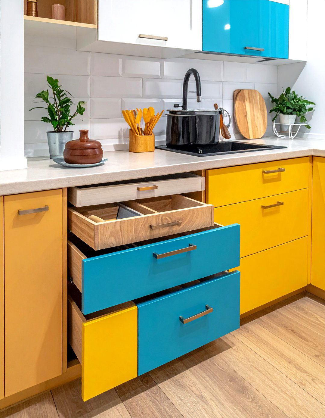 Deep Kitchen Drawers - 30 tiny kitchen ideas