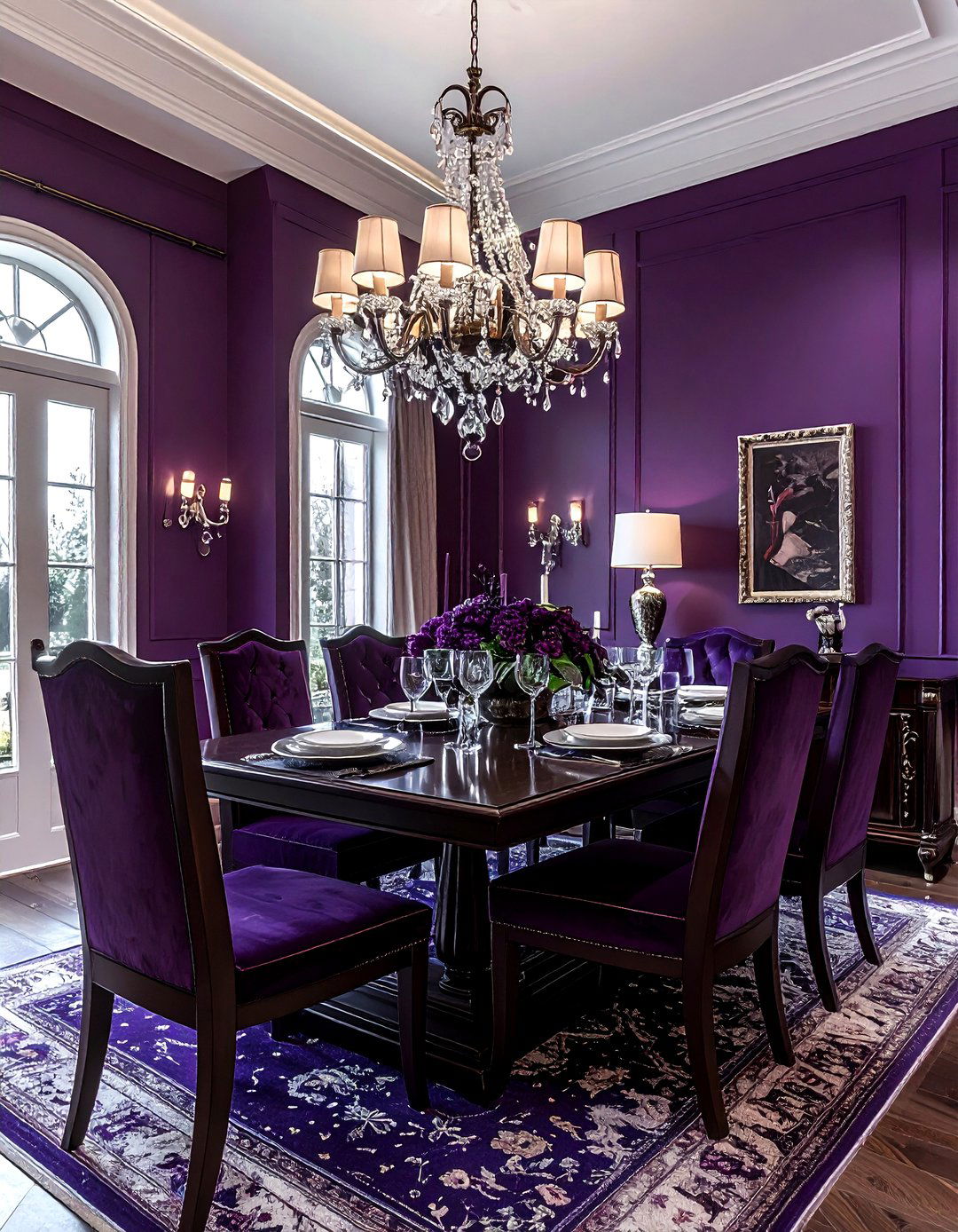 Deep Plum Dining Room - 30 dining room paint color ideas