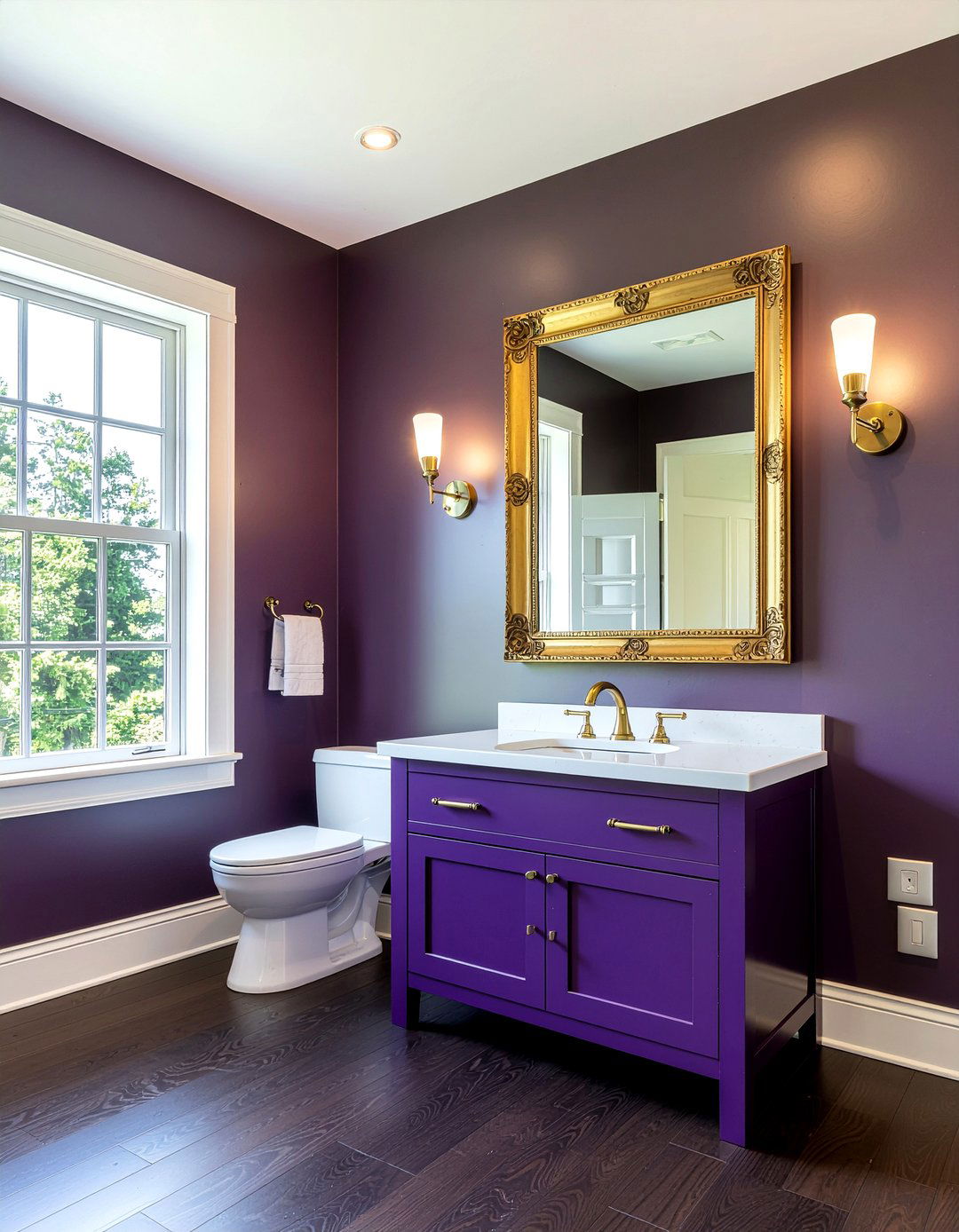 Deep Purple Bathroom - 30 moody bathroom ideas