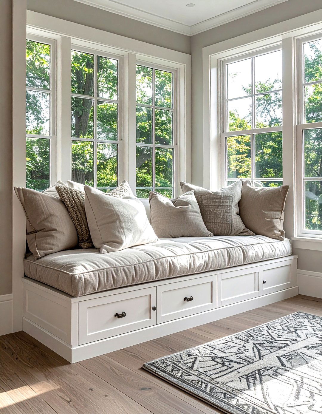 Deep Window Seat Storage - 30 living room window seat storage