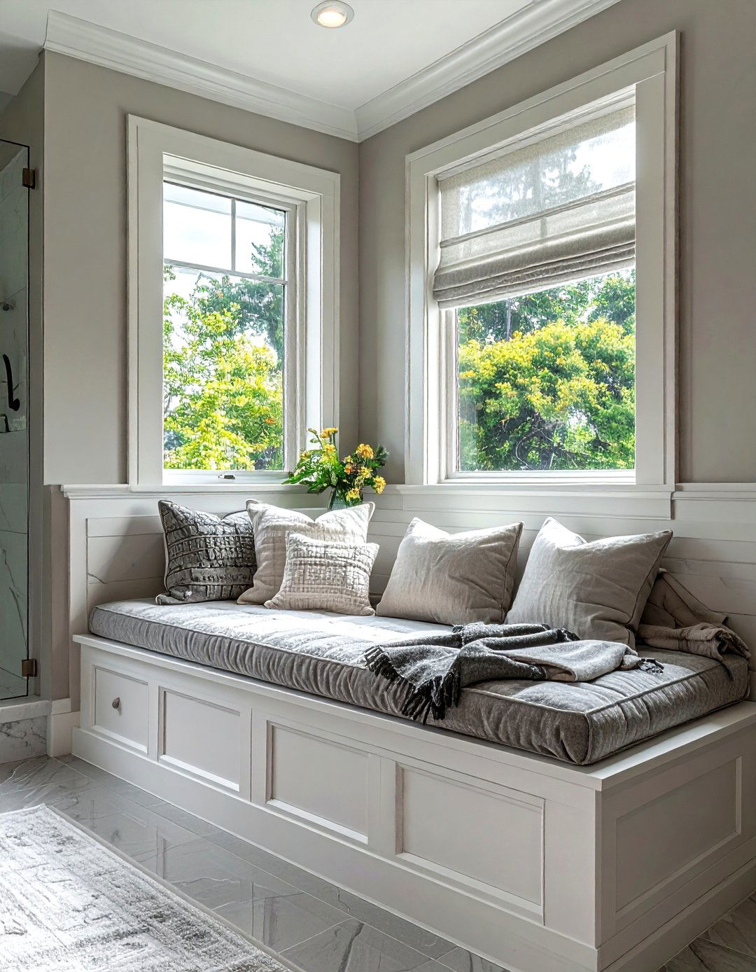 Deep Window Seat - 30 bathroom window seat ideas