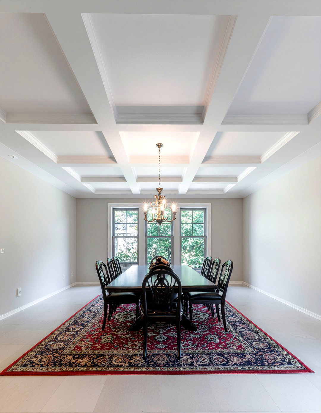 Deep coffered ceiling - 30 dining room coffered ceiling ideas