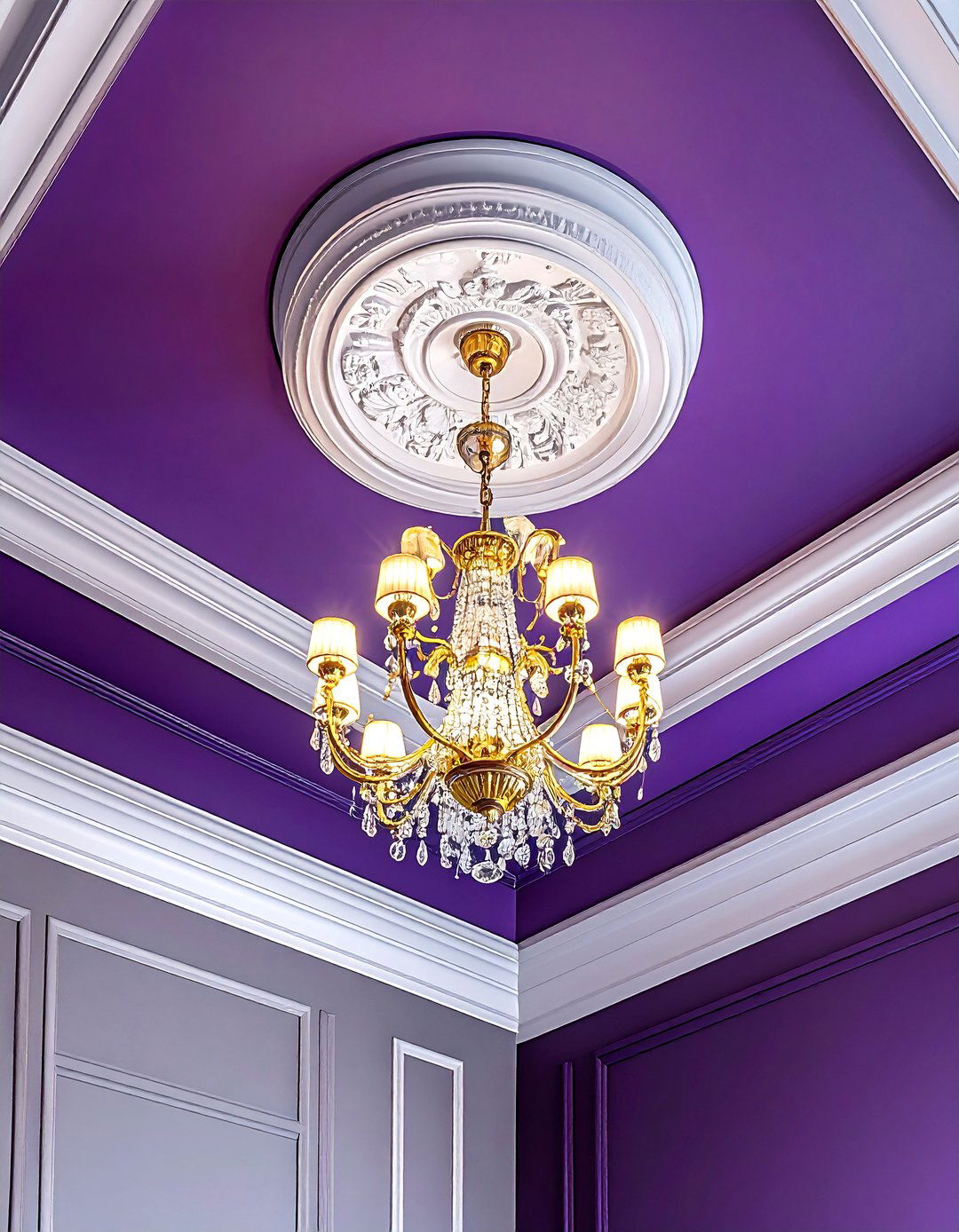 Deep purple ceiling - 30 purple decor ideas