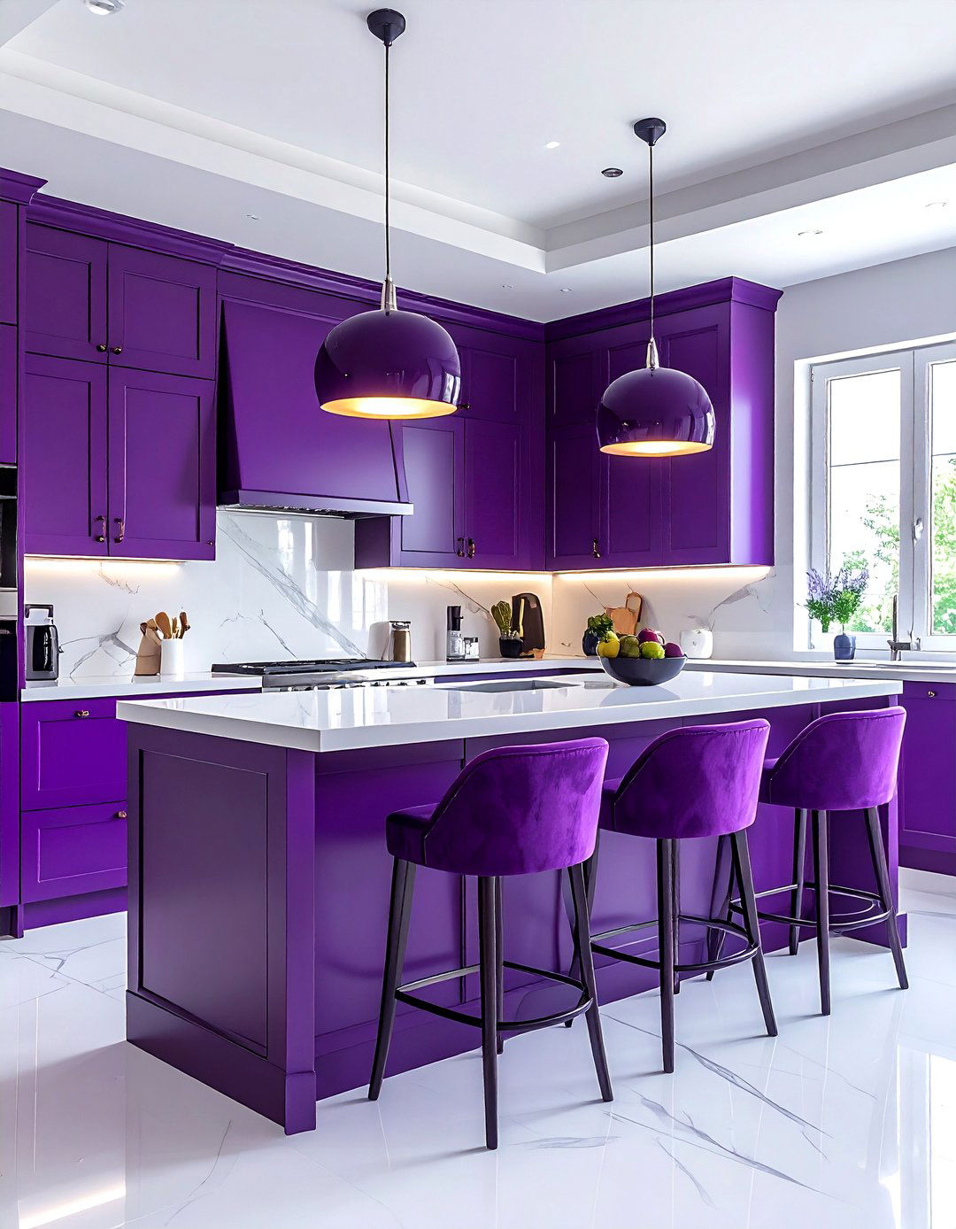 30 Stunning Purple and White Kitchen Ideas for Modern Homes