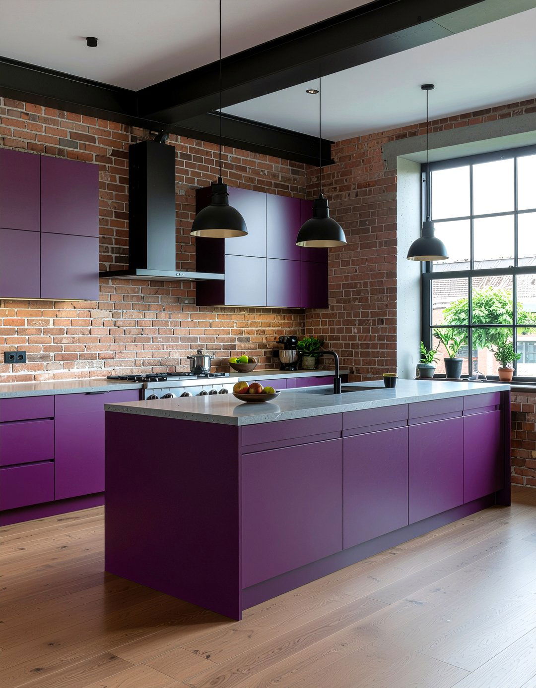 Deep purple kitchen - 30 purple kitchen ideas
