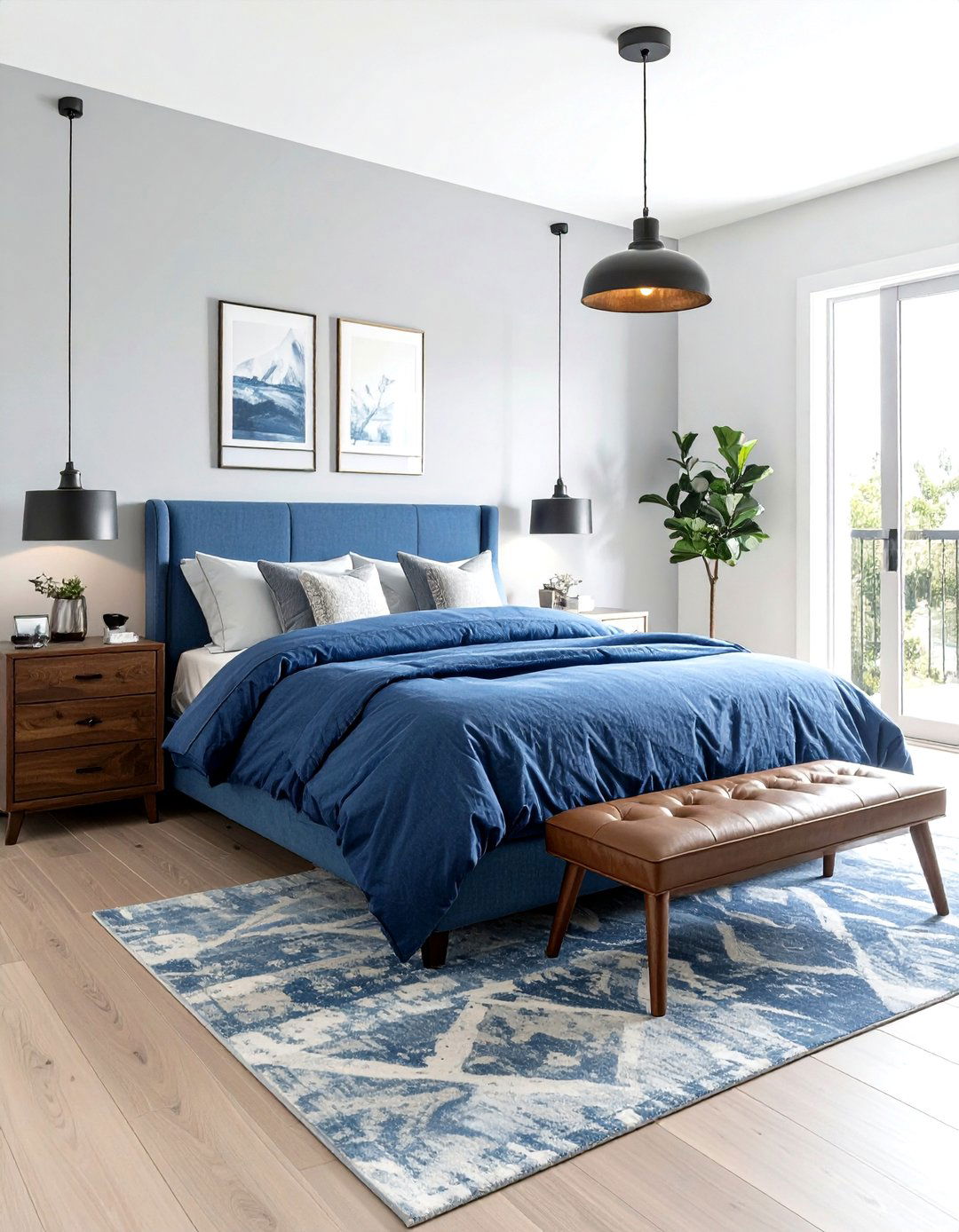 Denim Blue Bedroom - 30 blue bedroom ideas