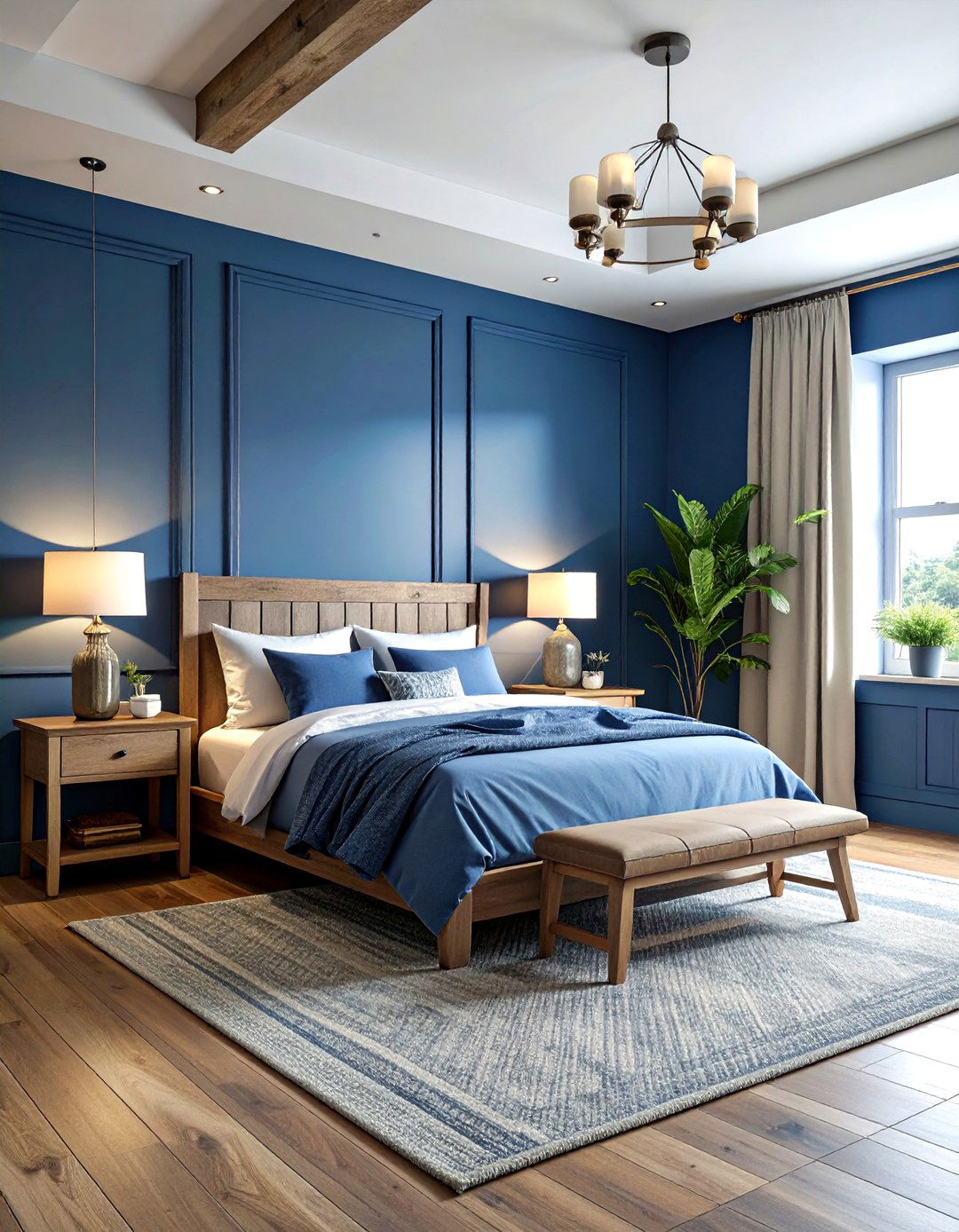 Denim Blue Bedroom - 30 contemporary blue bedroom ideas