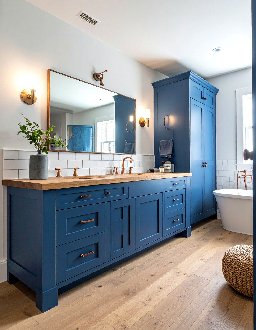 Denim Blue Cabinetry - 30 blue bathroom ideas