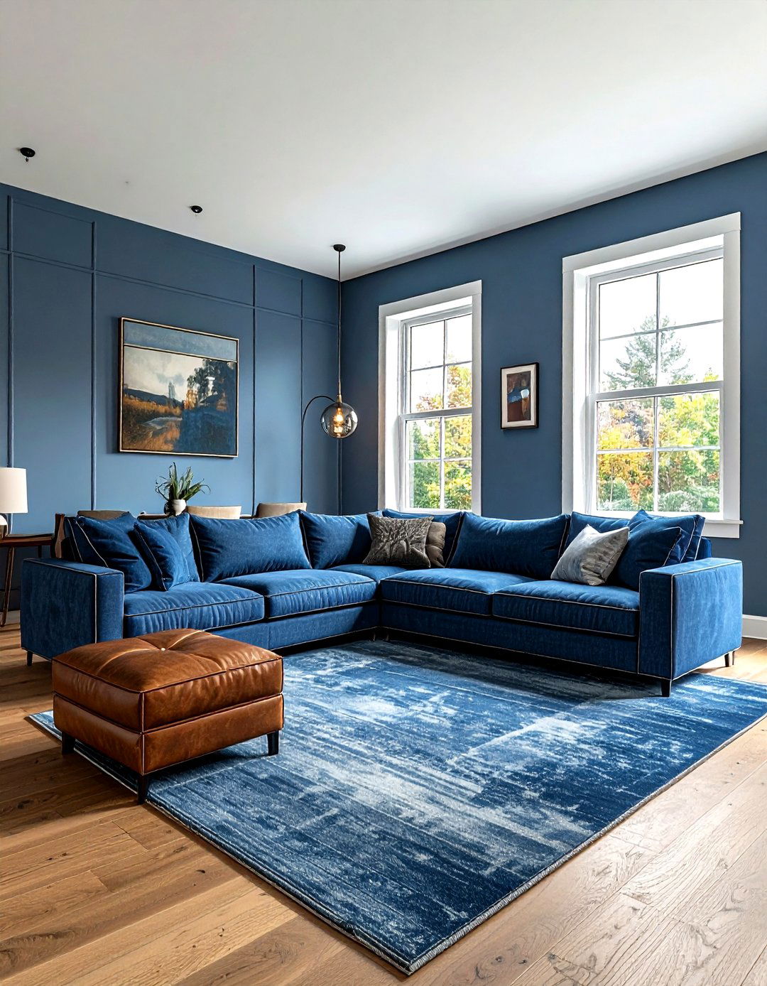 Denim Blue Living Room - 30 blue living room decor ideas